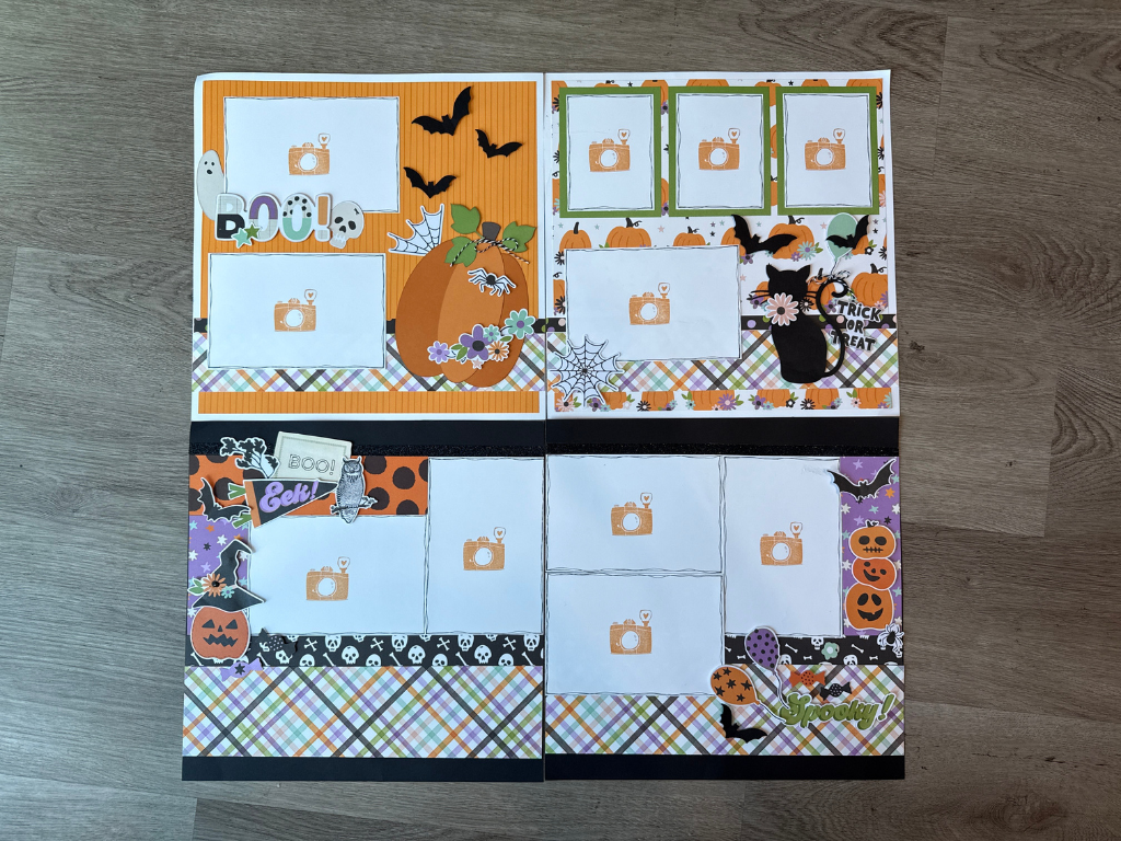 Halloween DIY Scrapbook Layouts