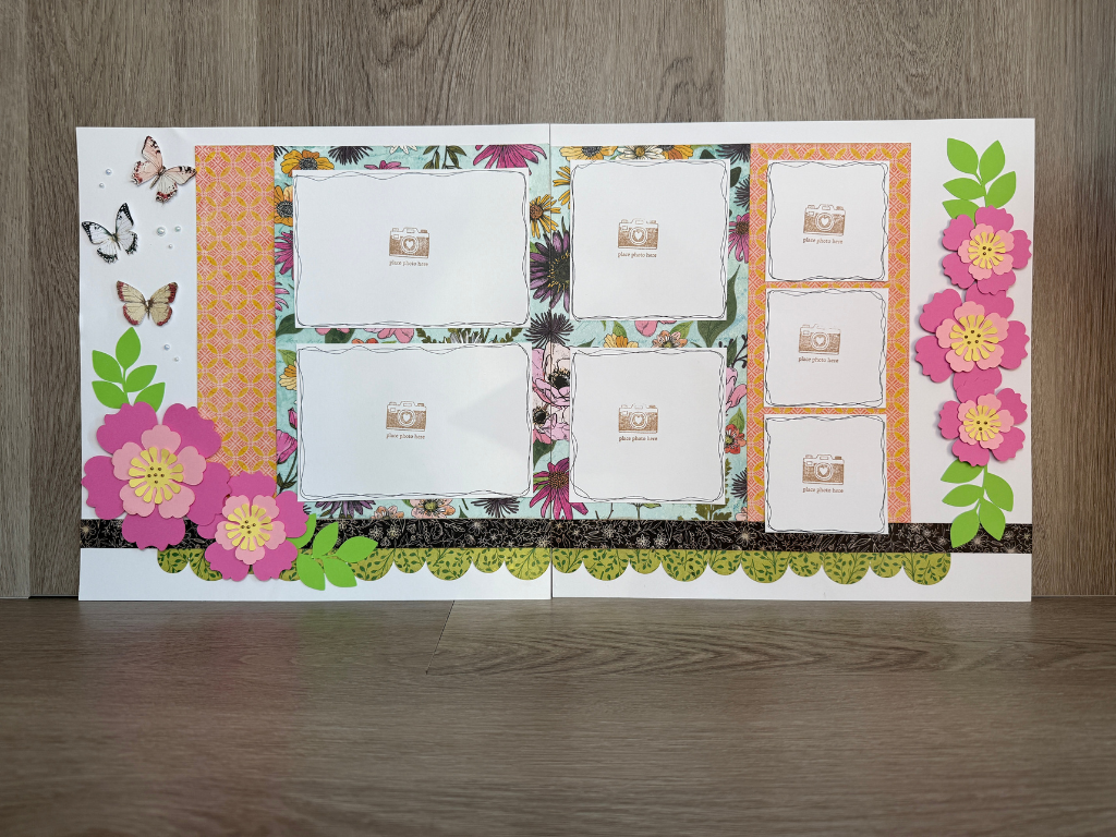DIY Spring Flowers Scrapbook Page Kit