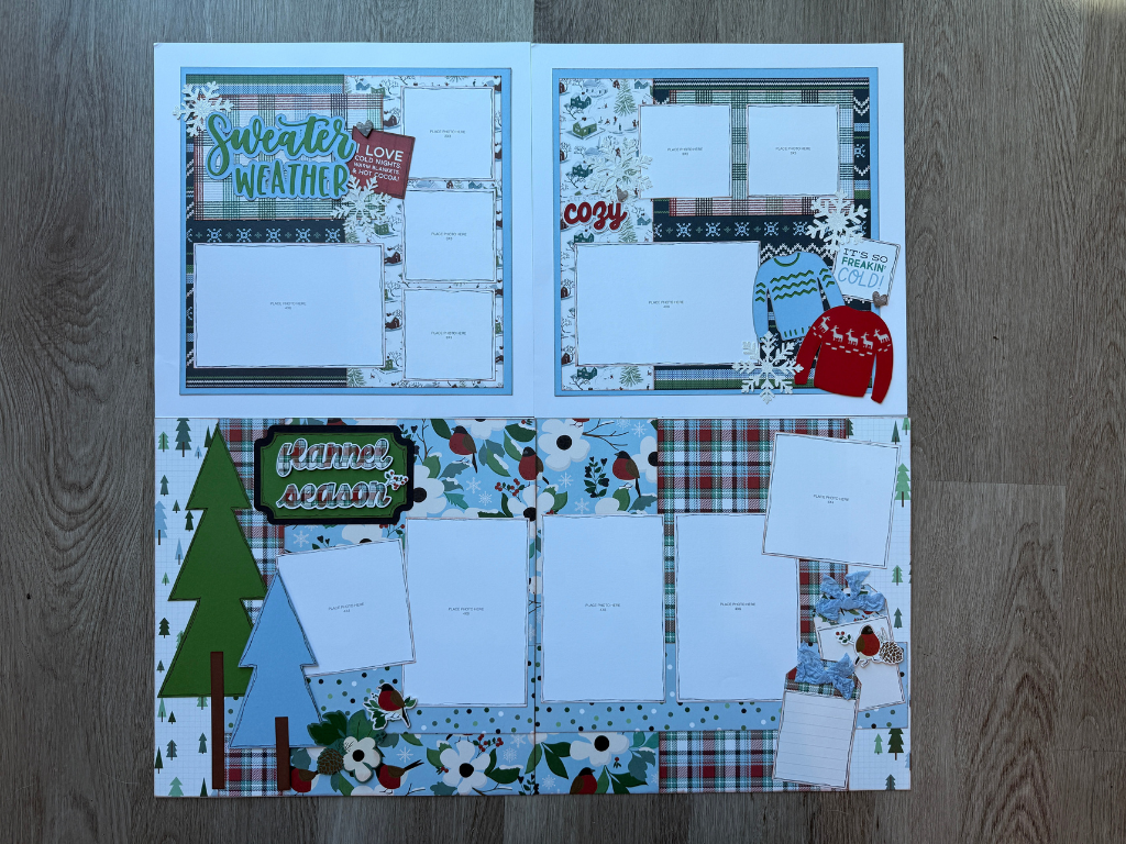 Winter  DIY Scrapbook Layouts
