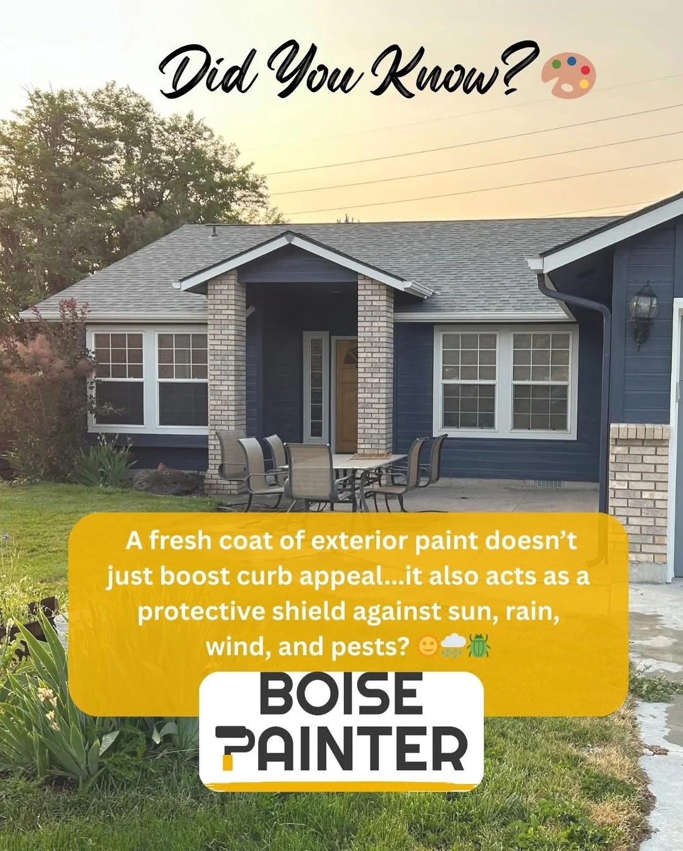 High quality paint can help prevent wood rot, reduce moisture damage, and even improve your home&rsquo;s energy efficiency by reflecting heat.

If it&rsquo;s been more than 7&ndash;10 years since your last paint job, your home might be ready for a re