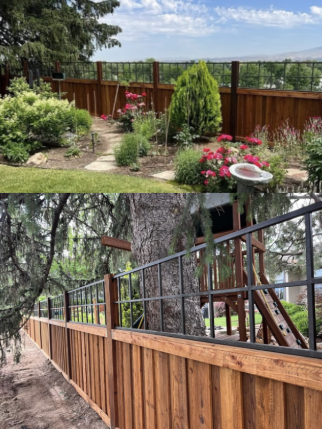 Fence pre-stain we completed in partnership with JD Fencing off of Hillcrest Drive.