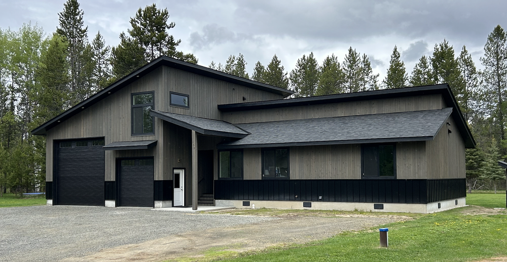 A cedar home stain that turned out amazing up north in Donnelly.