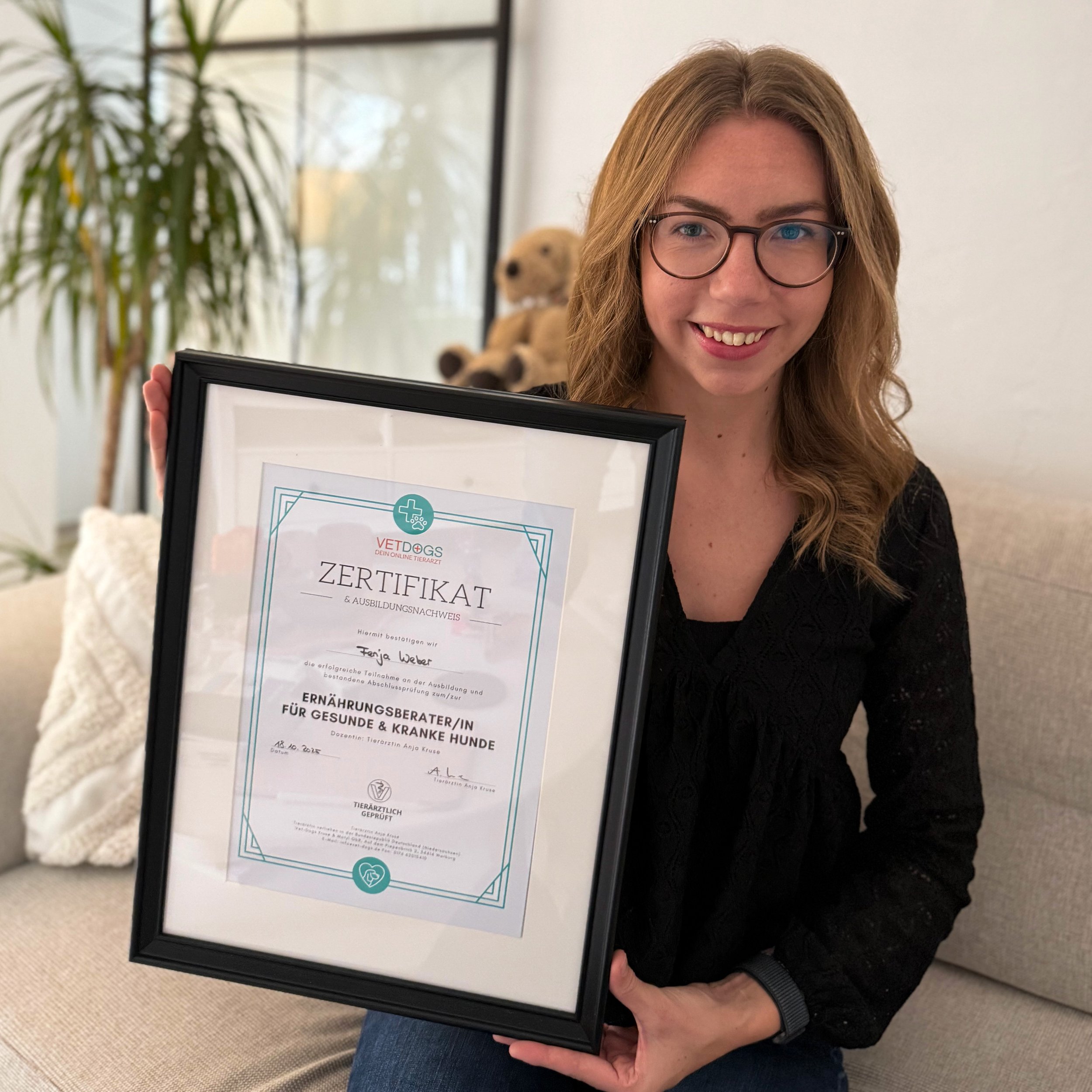 Fenja Weber Napfspezi Zertifikat