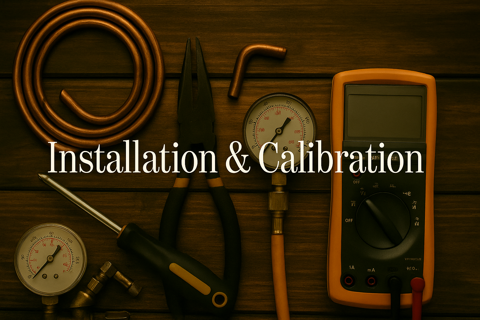 Technician installing new dental equipment and testing calibration tools.