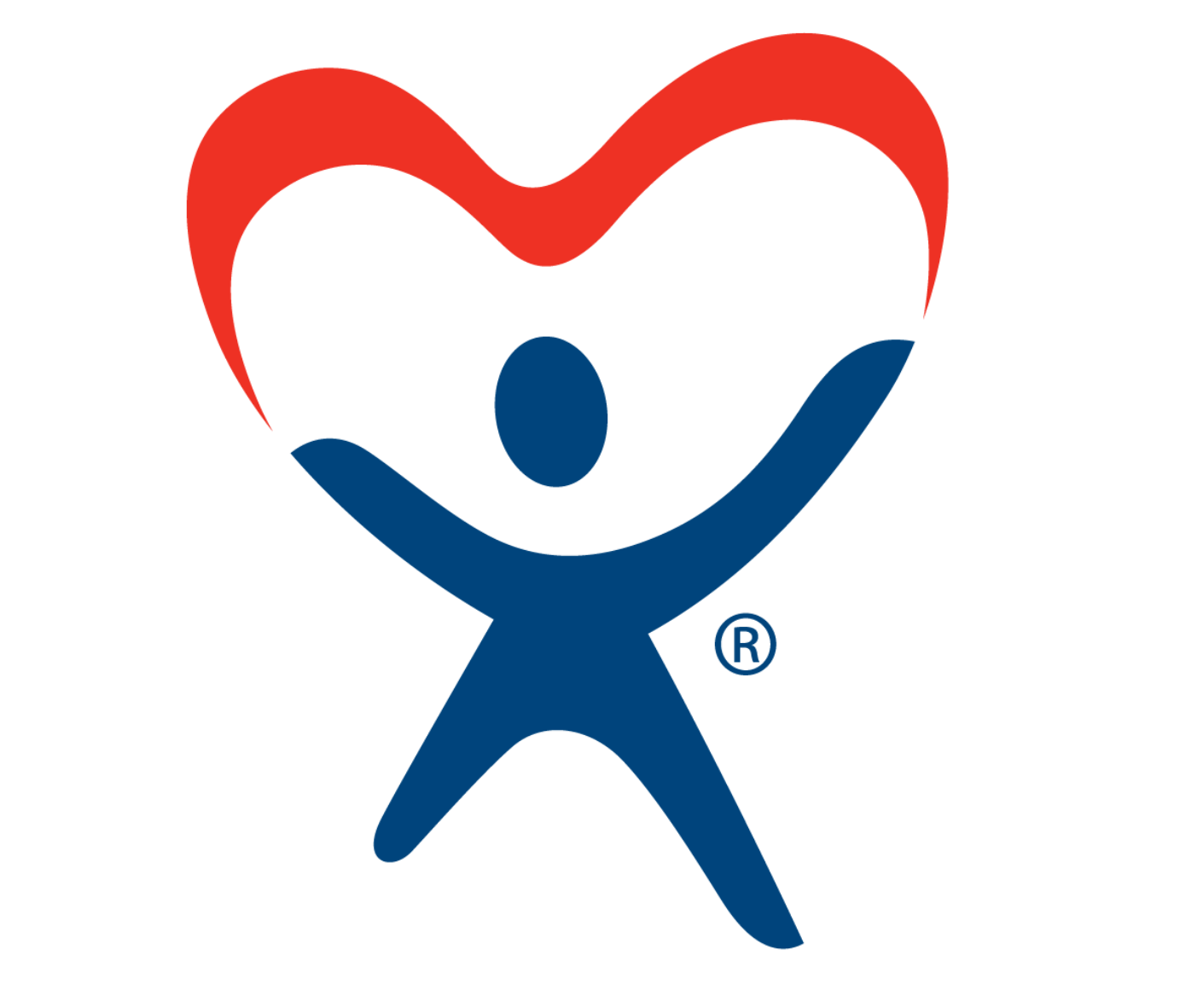 The CASA logo featuring a stylized human figure holding a red heart above its head.
