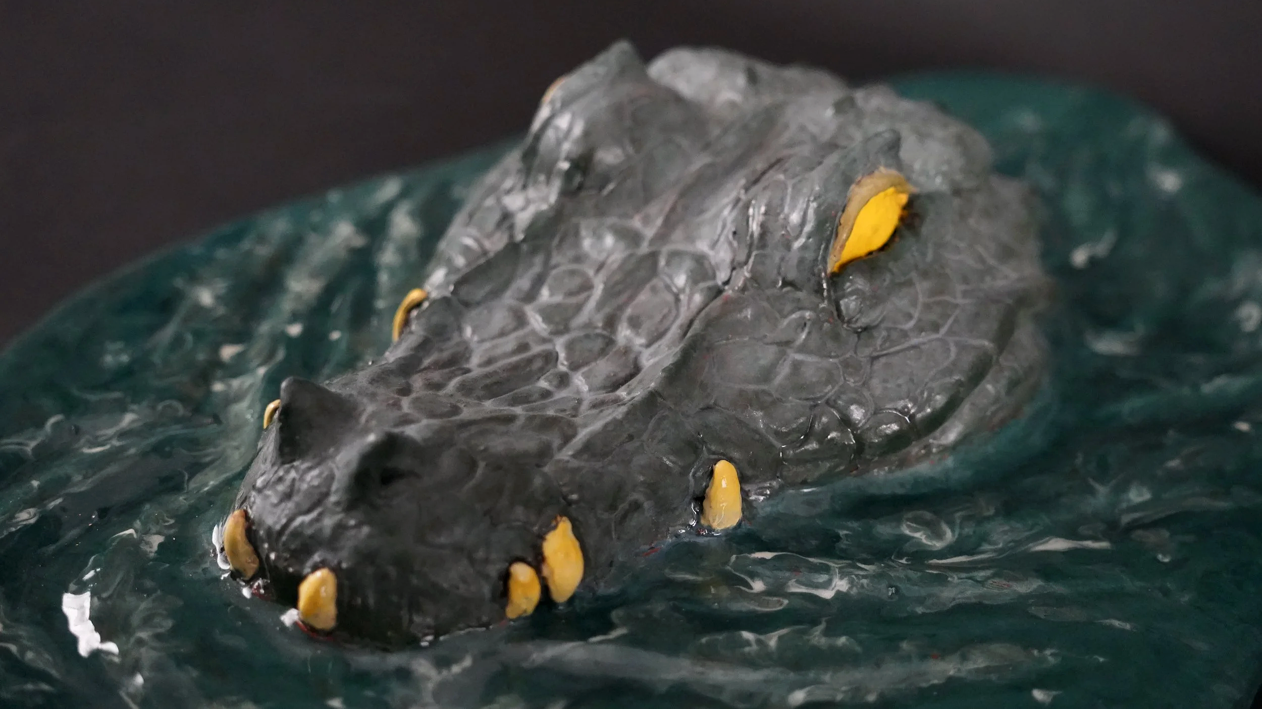 Monster of the Pond  -  
2025  -  
Ceramic  -  
14 in x 7 in x 3 in