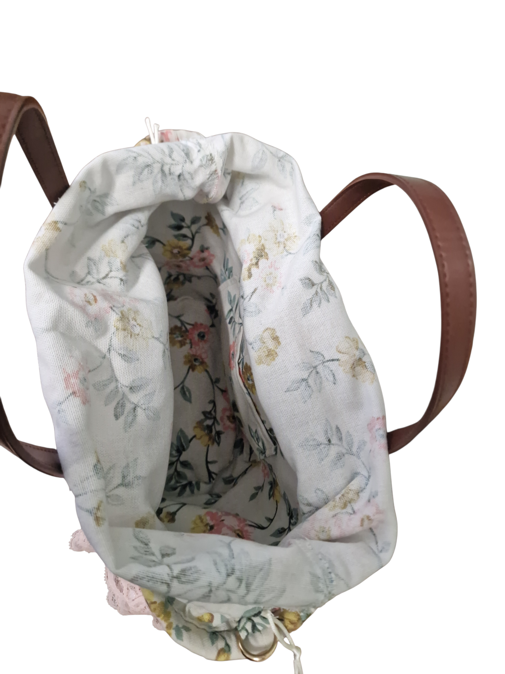 Interno coffetta Marzamemi con sacchetto in cotone, tasca e chiusura magnetica