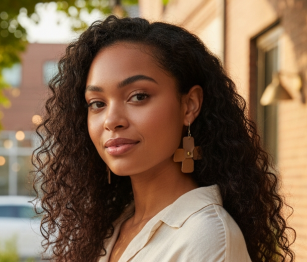 ELICA prende vita indossata: un gioiello in pelle artigianale che dialoga con la luce, il movimento e la personalità di chi lo sceglie