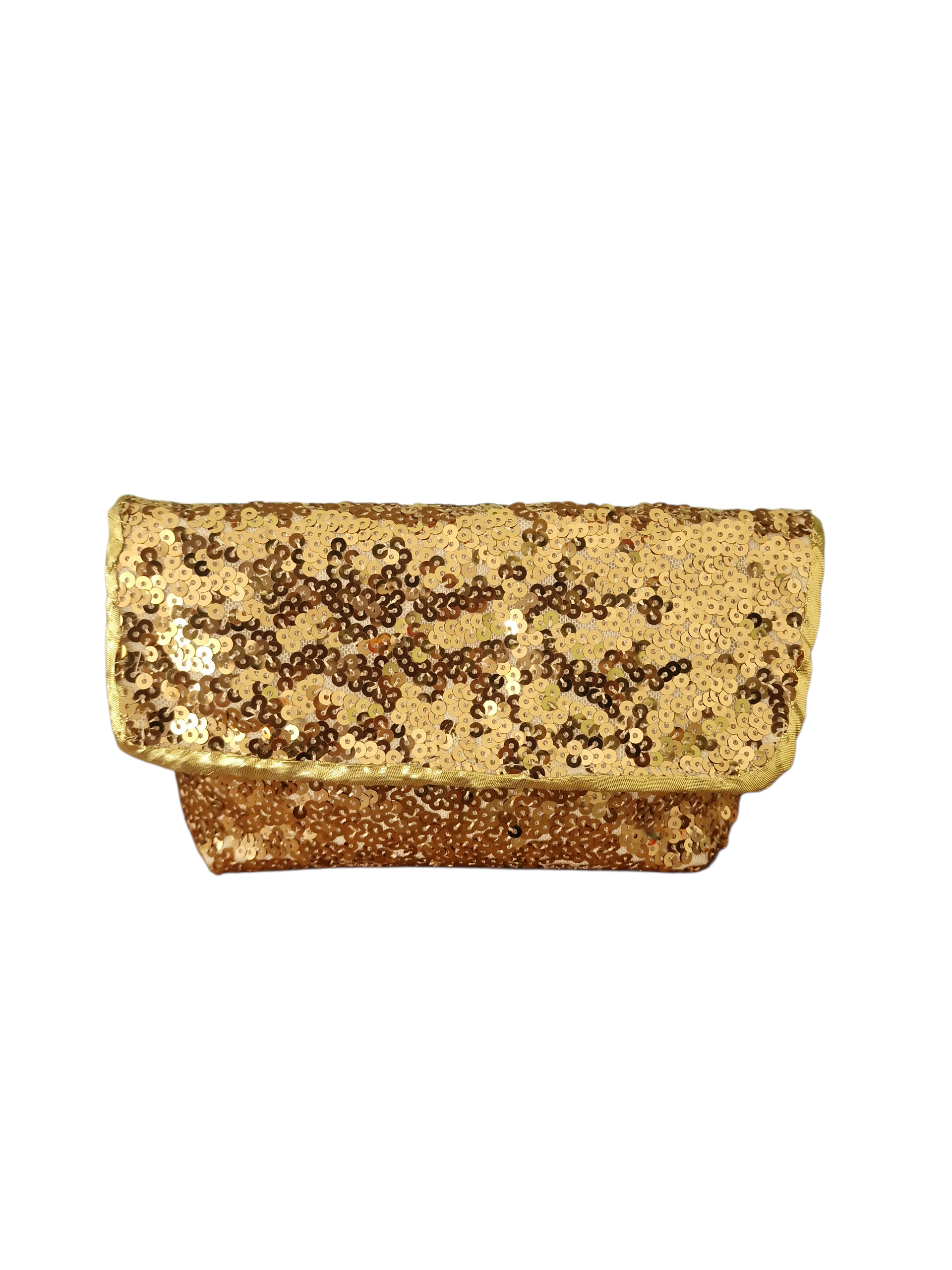 pochette coordinata in paillette e bottoncino magnetico , comodo e leggero