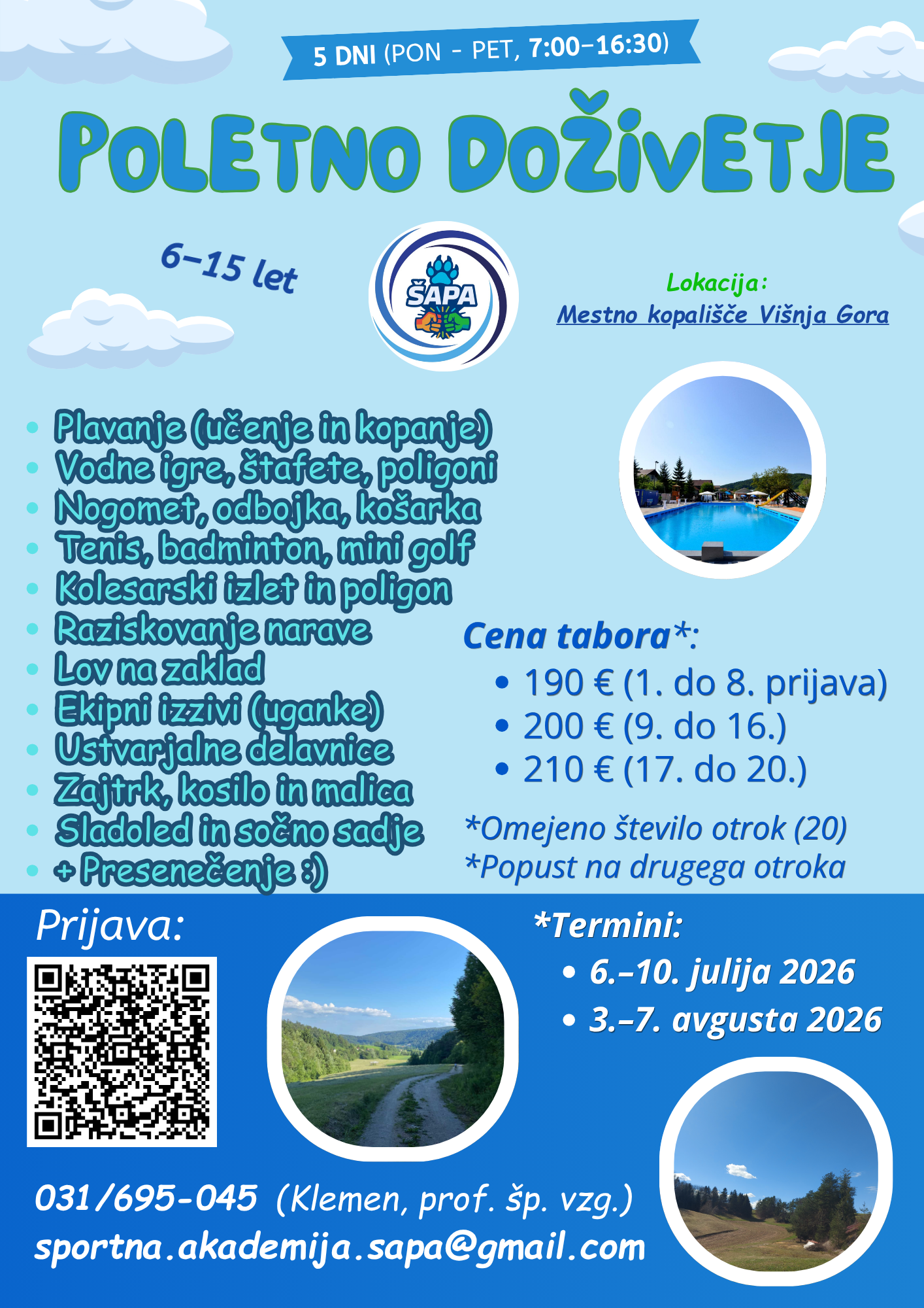Poletno doživetje Akademija ŠAPA