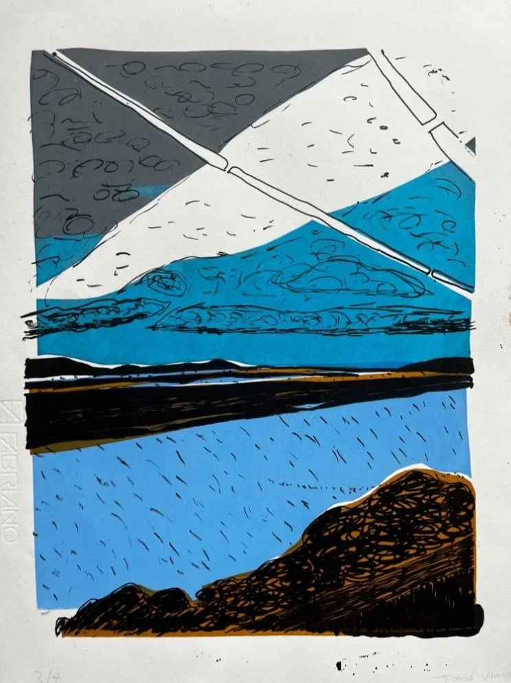 Journeys, screenprint on paper, 360x280mm, 2024