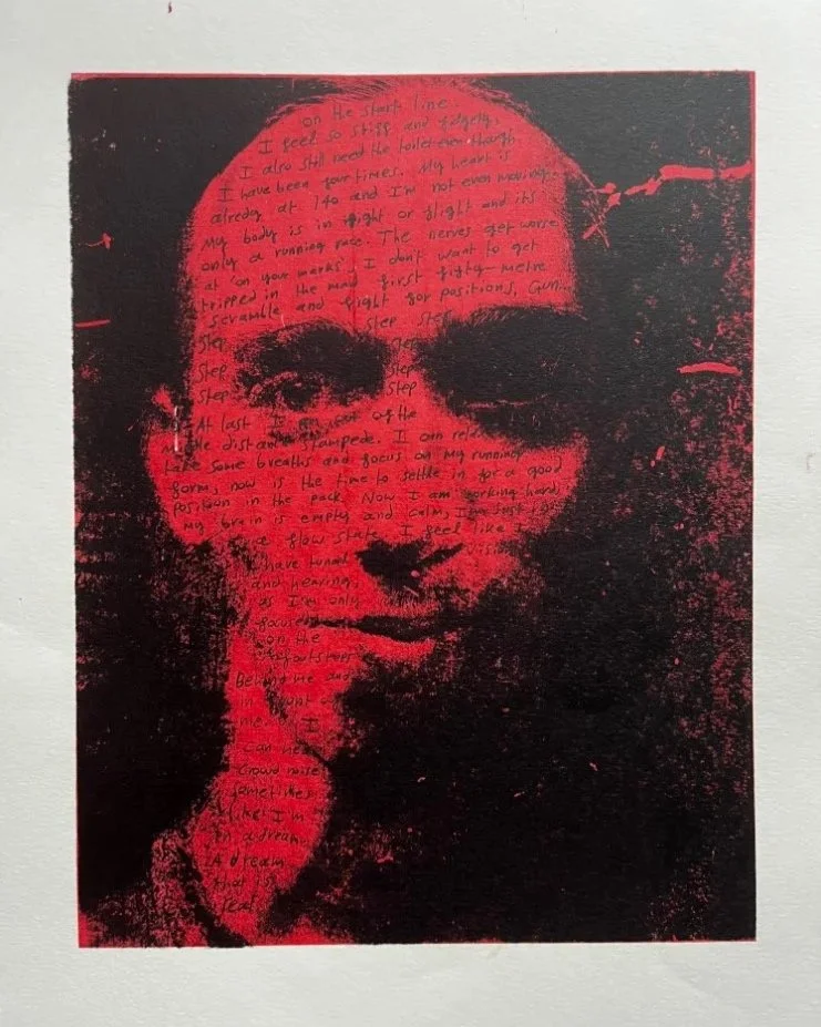 Self Reflection, screenprint on paper, 360x280mm, 2024