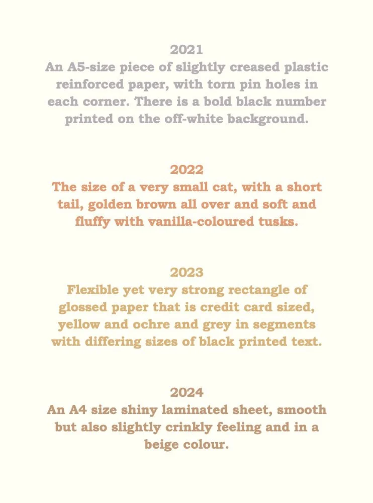 Objectified Memories, print on paper, 297x210mm, 2024