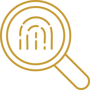 Forensics Accounting near syracuse ny from amric associates fingerprint under magnifying glass icon