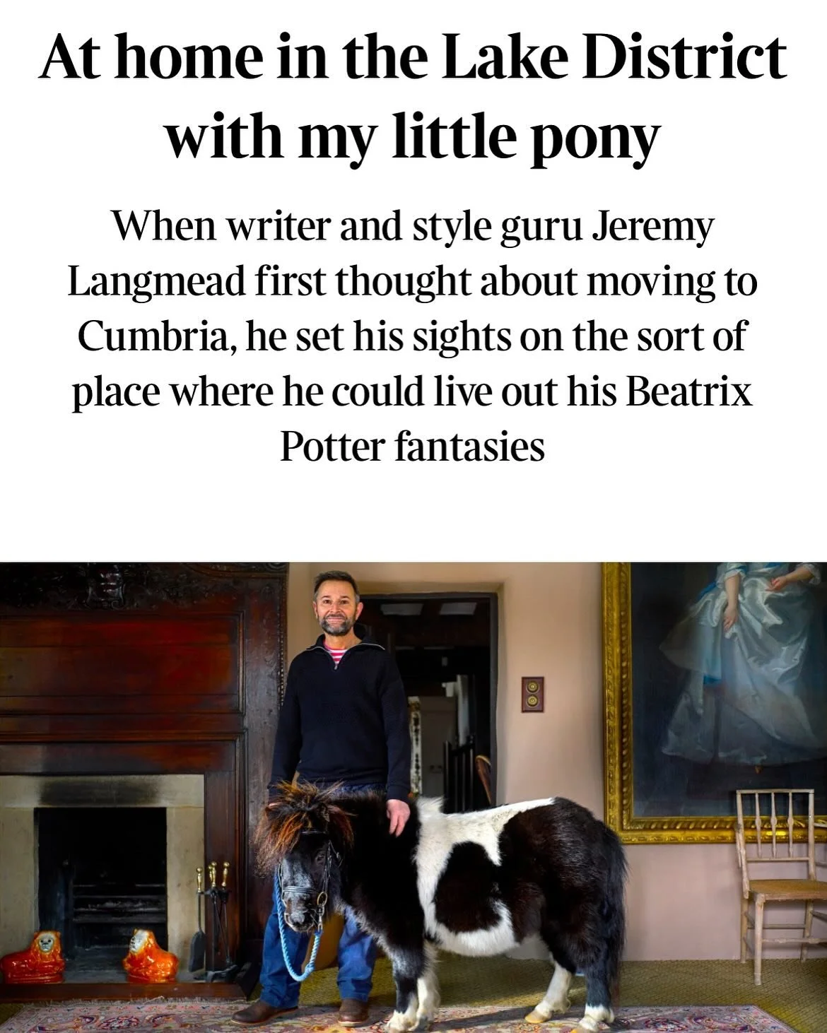 Fab piece by my brother @jeremylangmead in today's @thetimesmagazine about his move to Cumbria FIVE!! years ago. How time flies. 
Also included in one of the photographs is the carousel bell jar I made for his and @simonrayner 's wedding present 🎠🎠