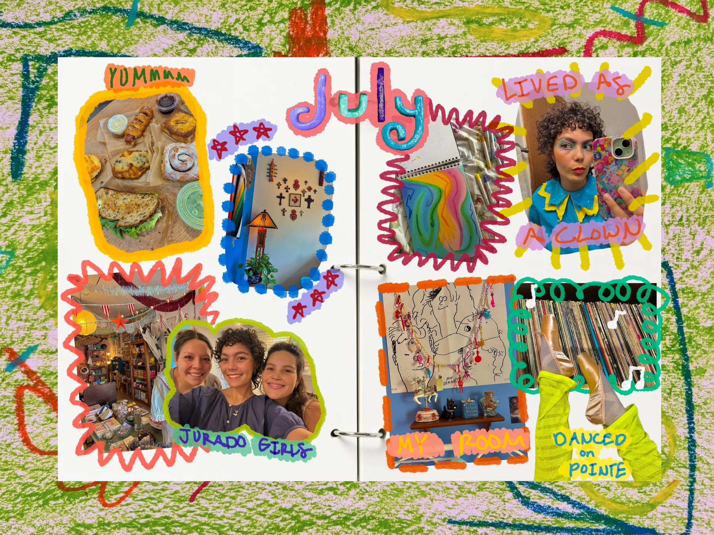 MY JULY JOURNAL !!!🩰🖍️🎪

also uploaded a new blog post!! 🙊 read it on everythingbyesther.com💻

#digitalcollage #scrapbook #monthlyrecap #july #collage
