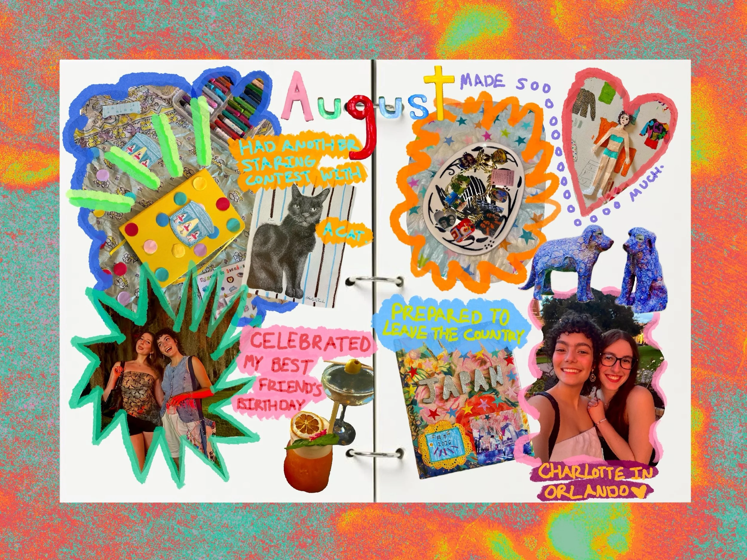 MY AUGUST JOURNAL !!!🥂🫂📓

#digitalcollage #scrapbook #monthlyrecap #august #collage