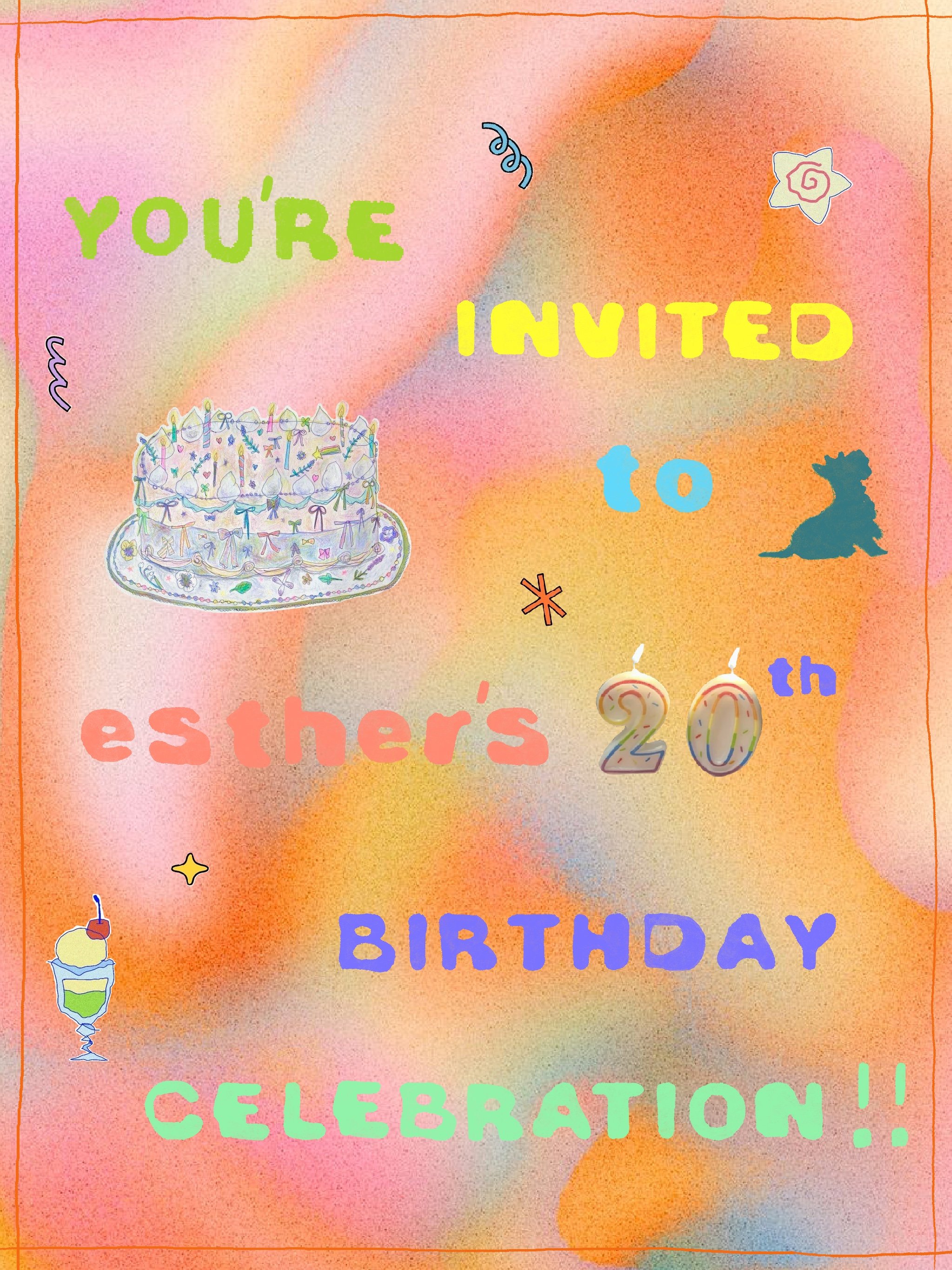digital invitation or poster