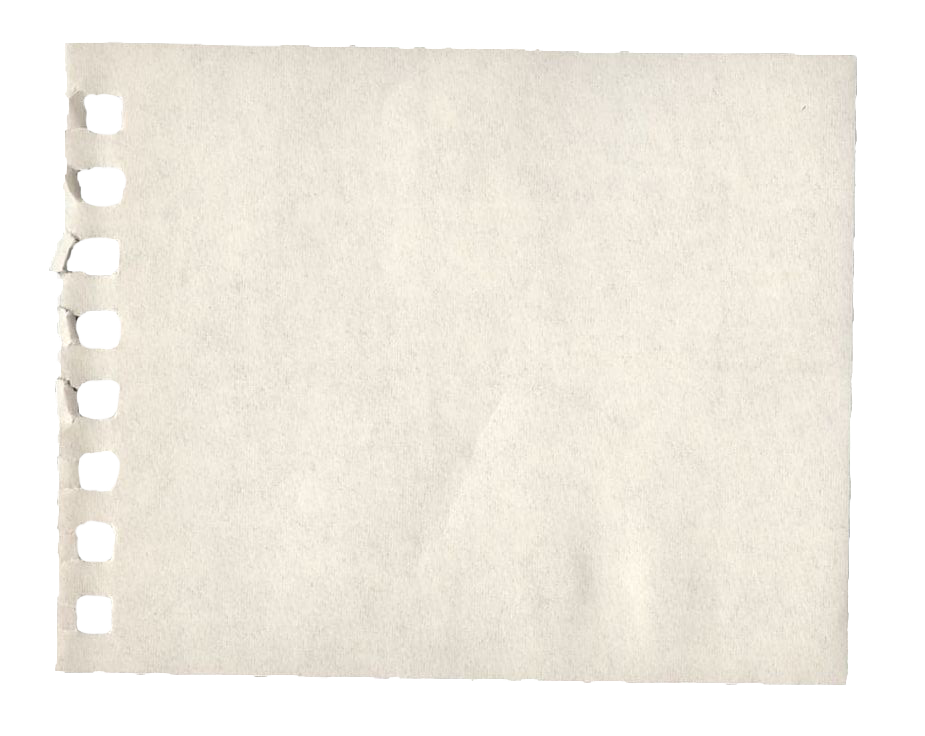 Blank sheet of loose leaf paper with visible spiral binding on the left.