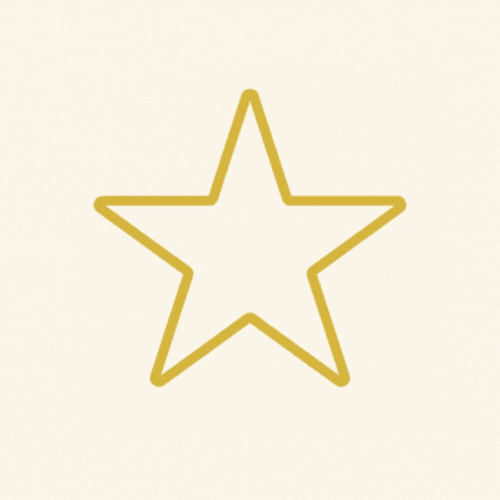 A gold outline of a star on a light beige background.