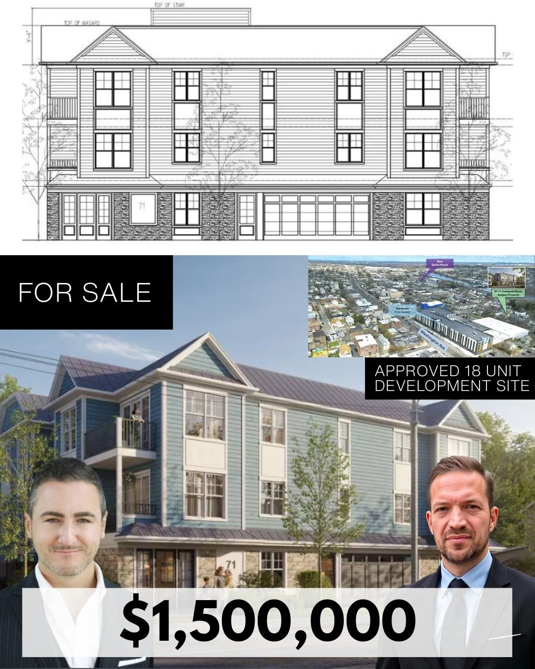 🏙️ Approved 18-Unit Development Opportunity | Belleville, NJ

67&ndash;71 Cortlandt St introduces a fully approved residential project designed for modern living and long-term value. The development features 18 one-bedroom apartments, each with priv