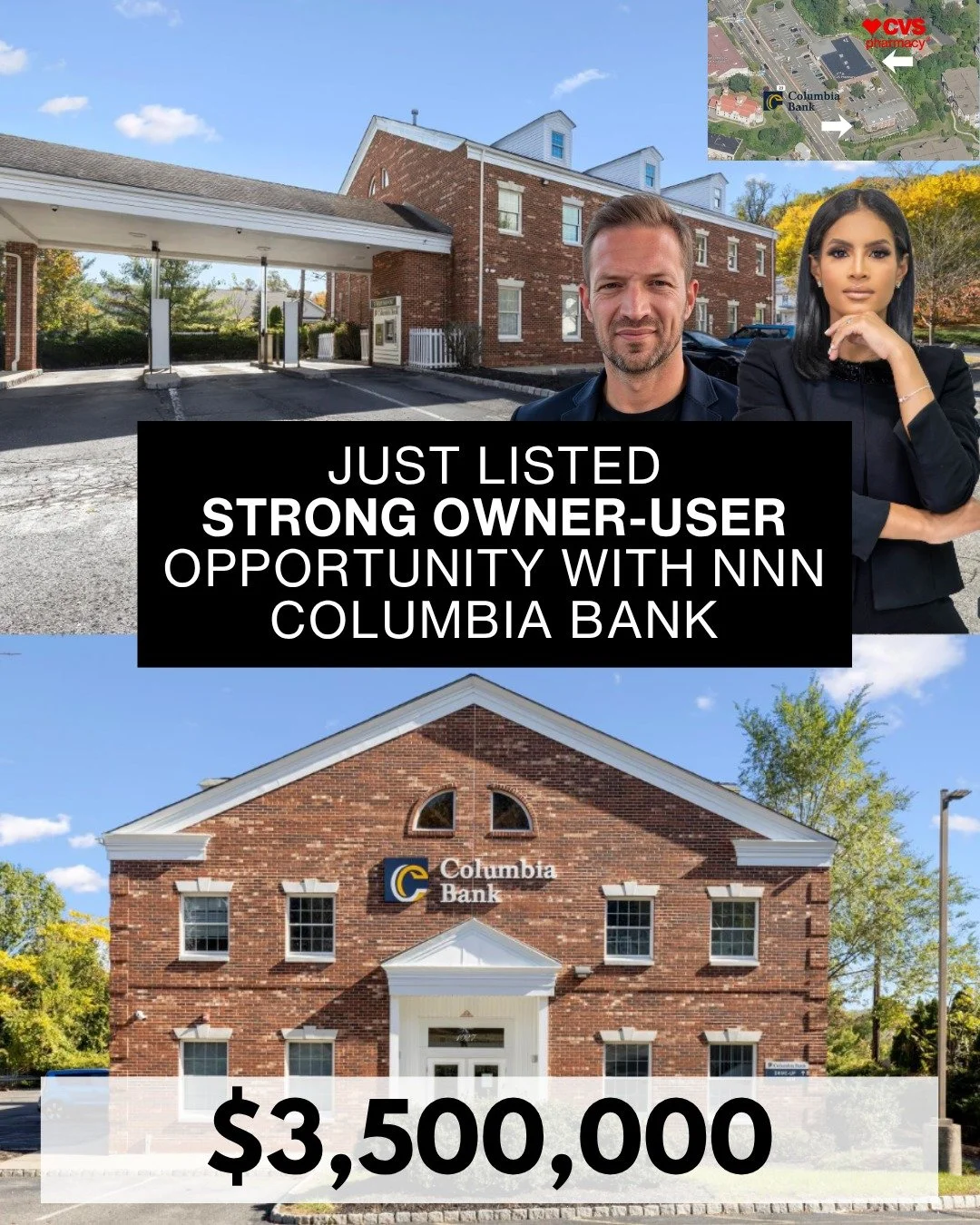JUST LISTED: Cedar Grove NJ

1027 Pompton Ave offers a 7,500 SF freestanding building with Columbia Bank in place, a bank drive-through, 25 parking spaces, and a 3,500 SF vacant suite that creates immediate upside for an owner-user or investor.

Stea