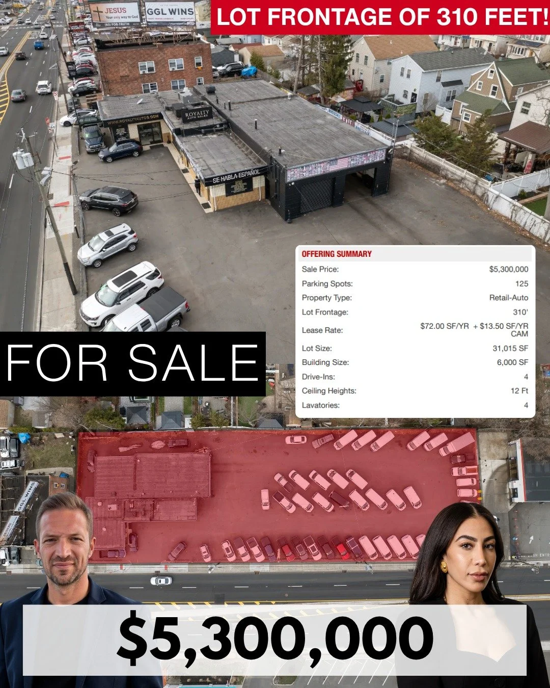 FOR SALE or LEASE: Route 46 Premier Motor Center of Little Ferry

CONTACT: nadinekhalil.realestate@gmail.com
973-525-6720

-120-140 US 46 West, Little Ferry
-Asking Price: $5,300,000
-6,000 SF retail-auto building
-31,015 SF lot
-125 parking spaces
-