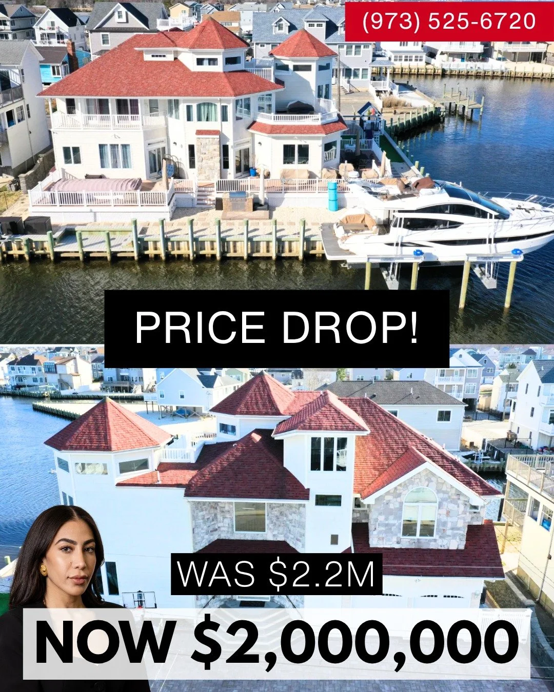 PRICE REDUCTION: 256 Cedar Dr, Bayville NJ 

Waterfront living at its finest. 🌊

Welcome to this expansive 6-bedroom, 5.5-bath home offering approximately 3,769 SF of beautifully designed living space in one of Bayville&rsquo;s most desirable waterf