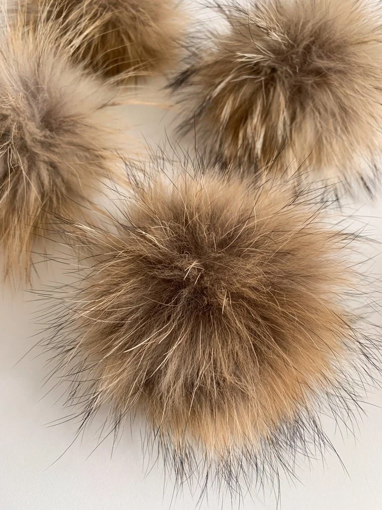 Pelskvast, vaskebjørn 13 cm.