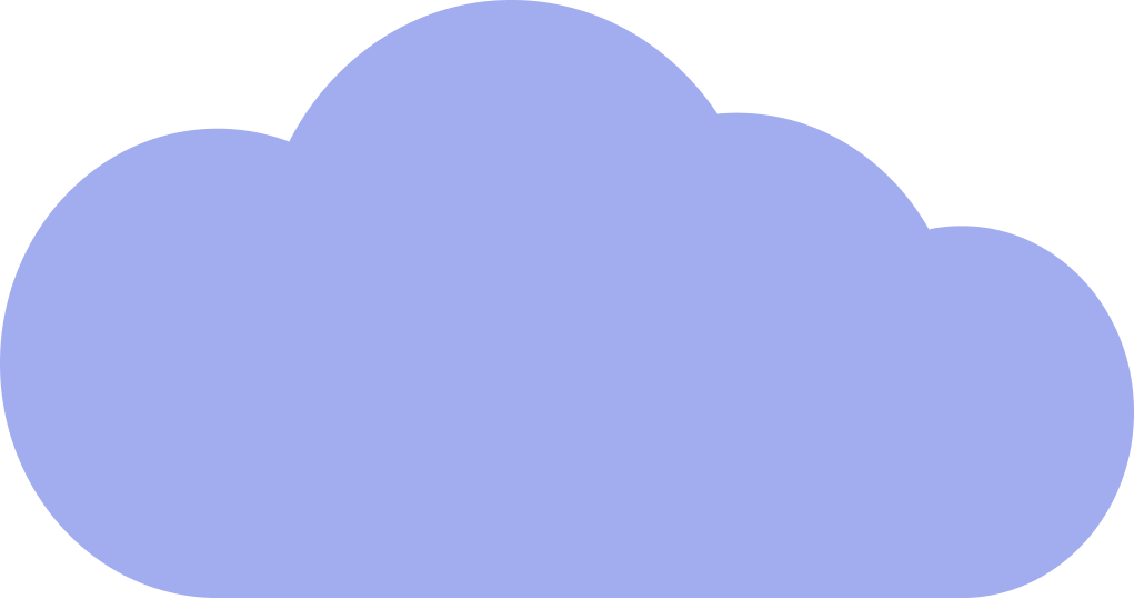 Illustration of a blue cloud.