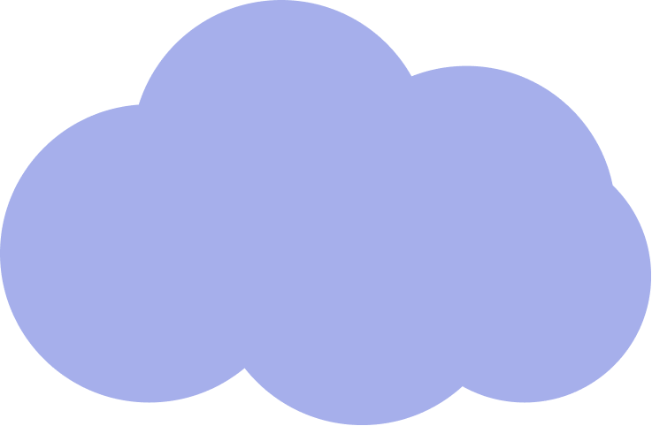 Blue cloud icon.