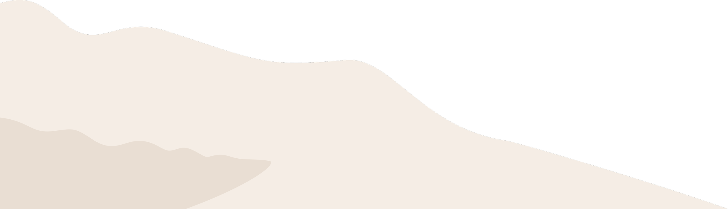 Abstract design with black, beige, and cream-colored wavy shapes.