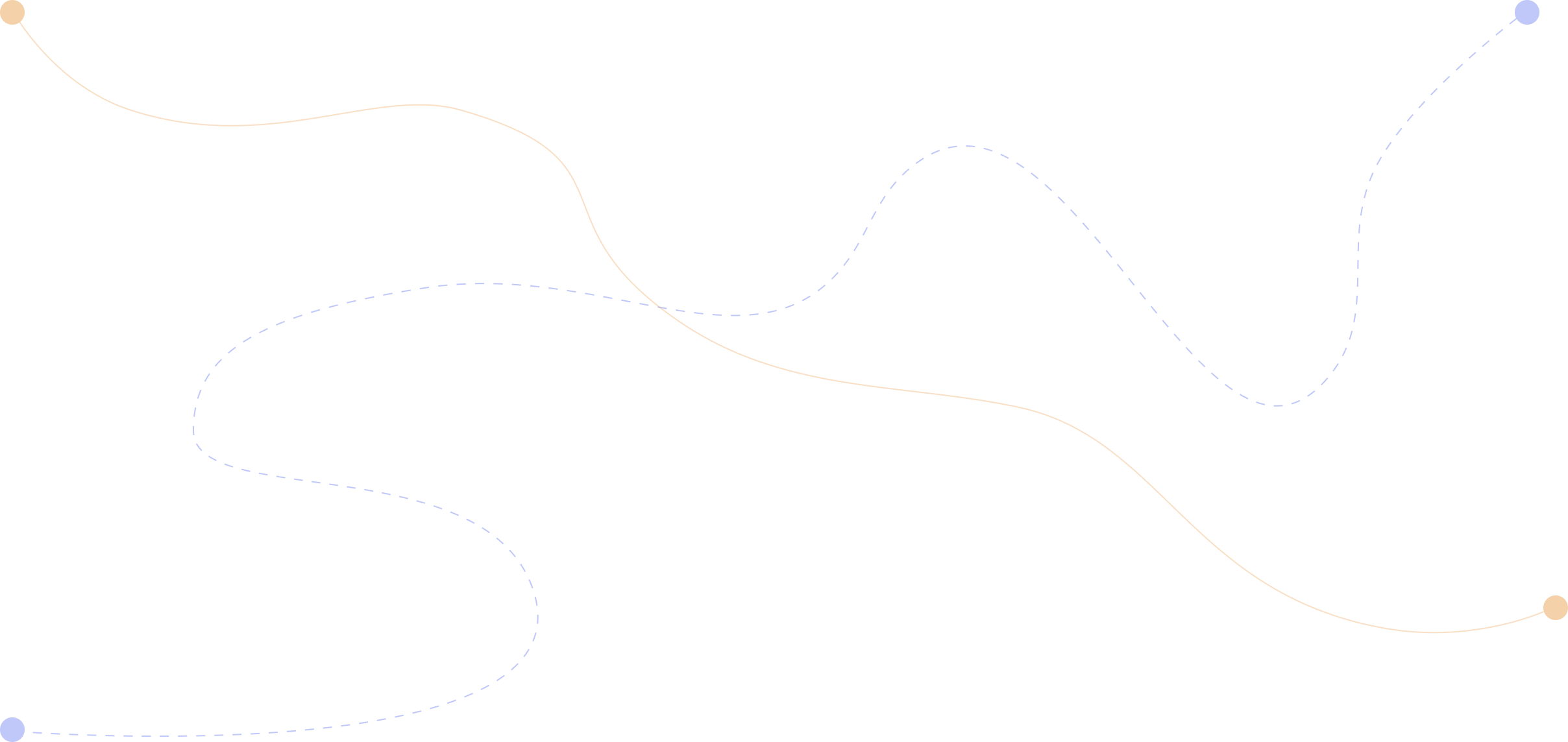 Multiple colorful, curved lines with points on a black background, resembling a data or music graph.