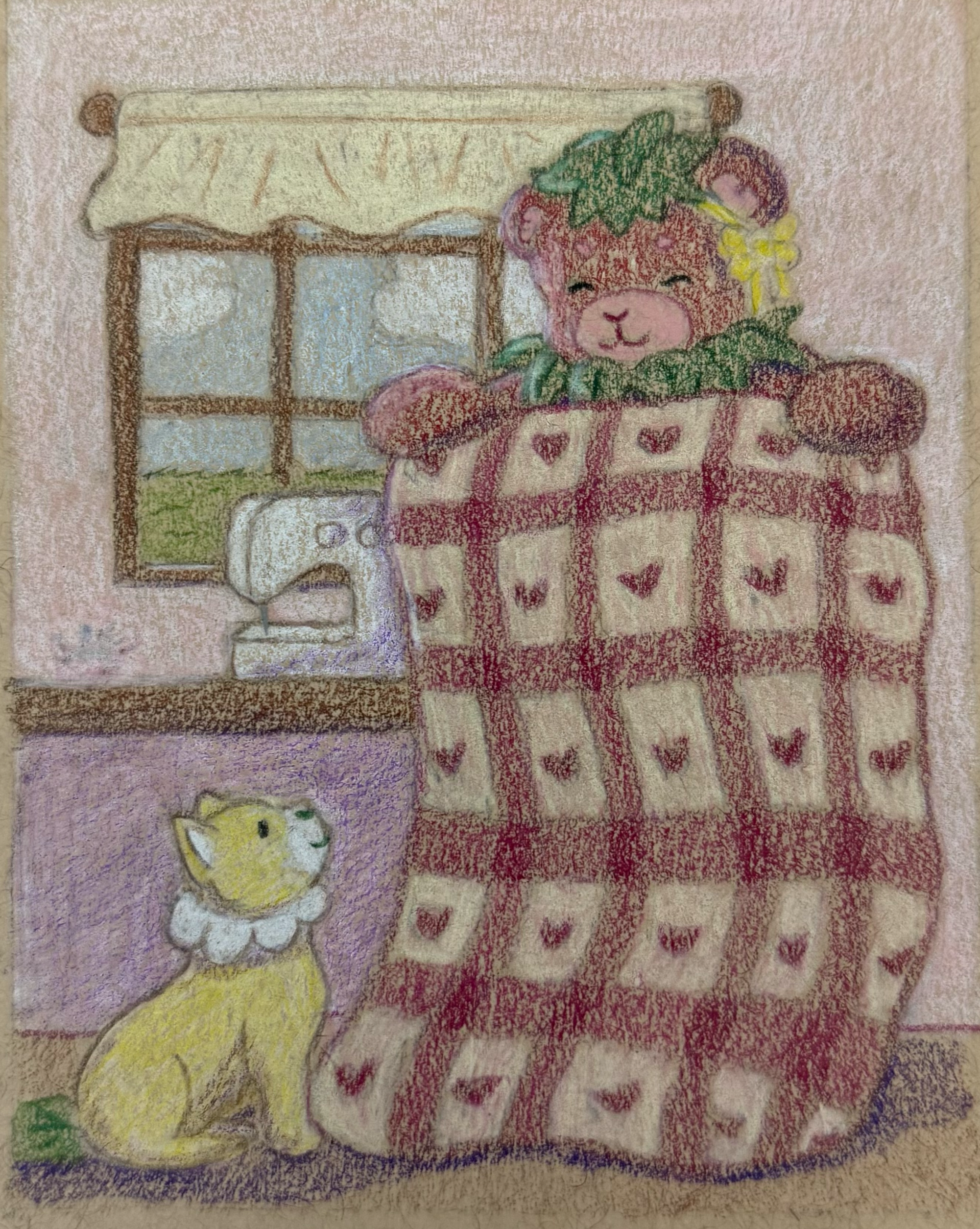 Meet Strawbeary, 4" x 6", Color Pencil