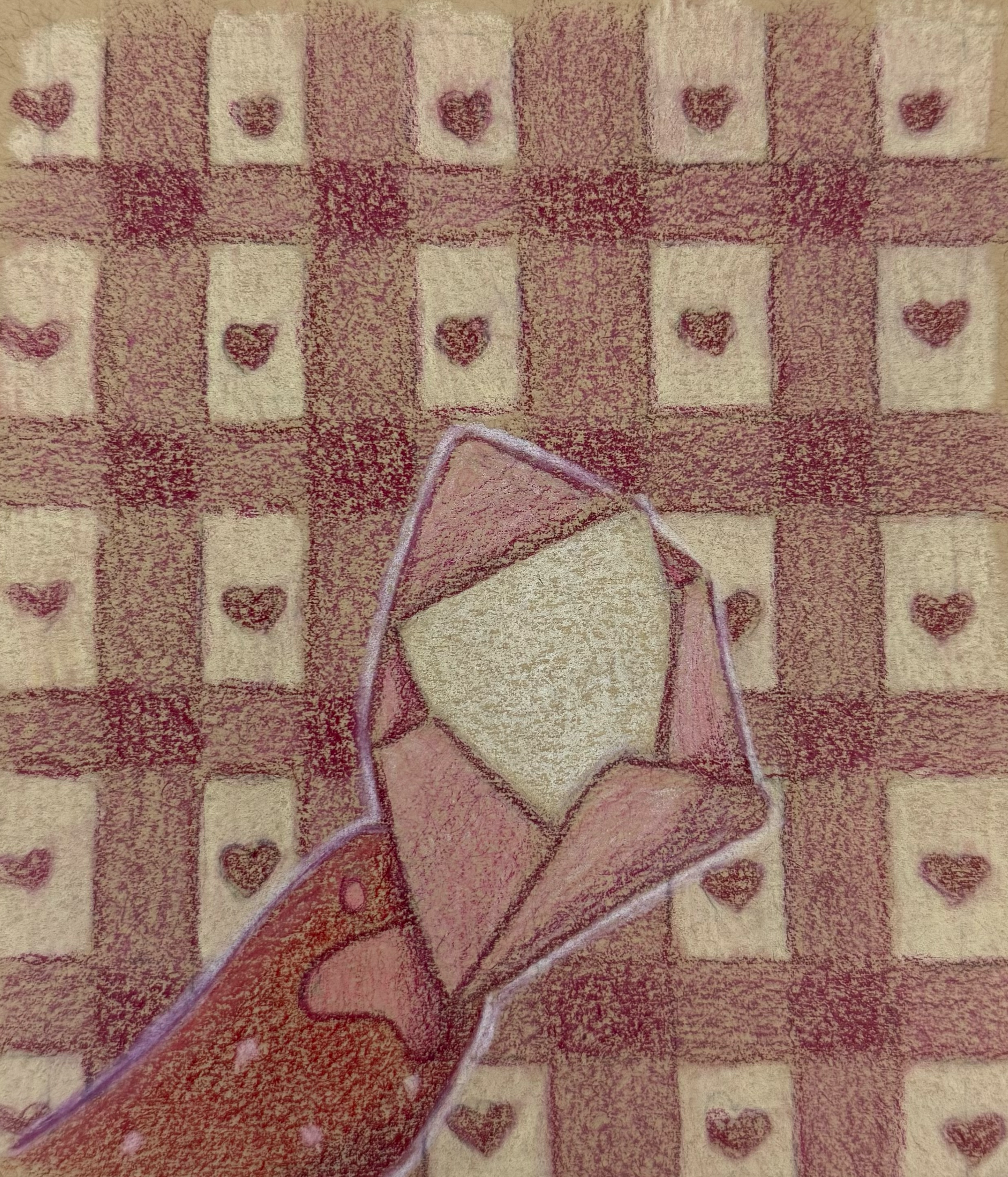 Strawbeary's Front Cover, 4" x 6", Color Pencil