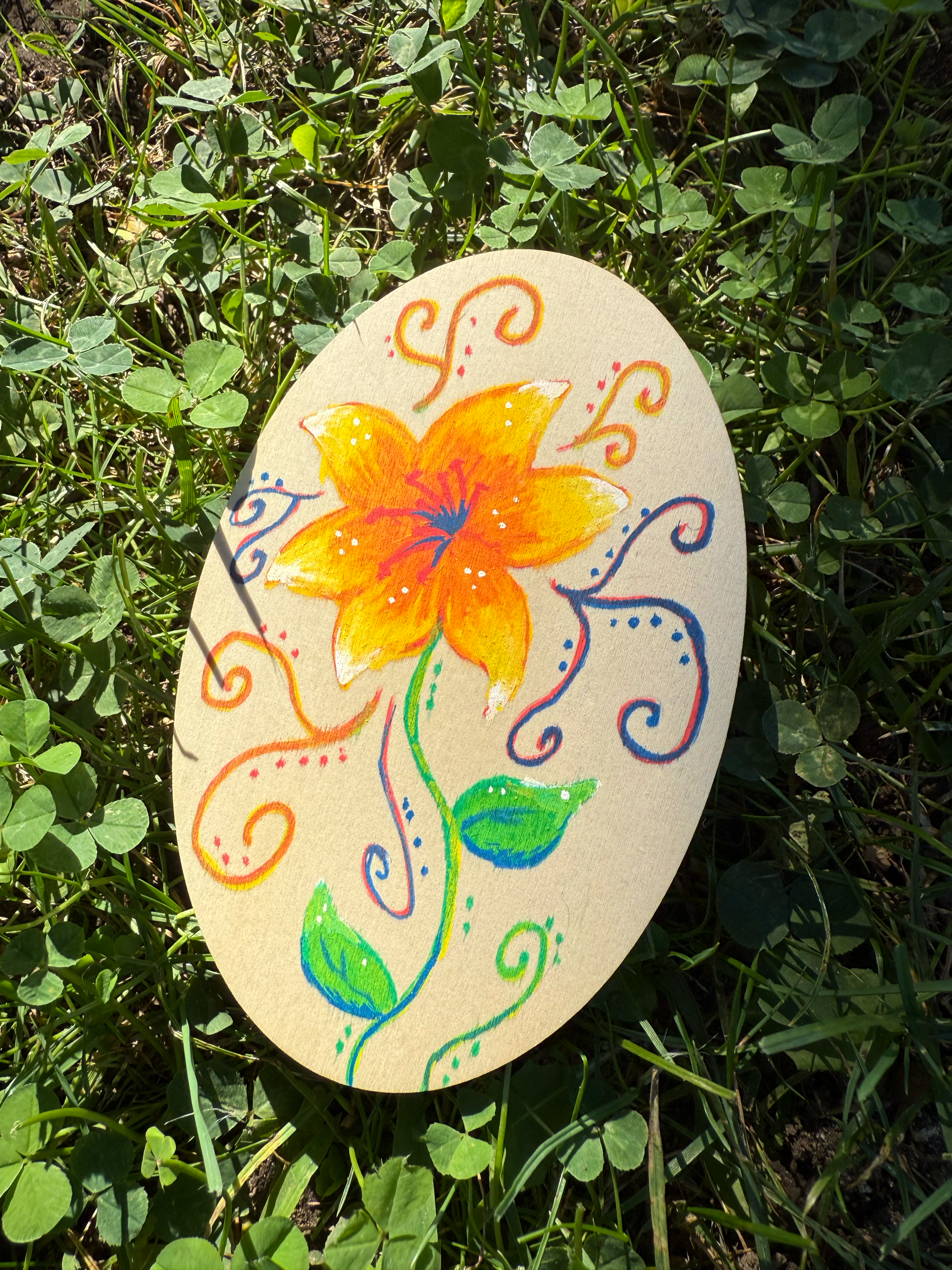 Hand Painted Wooden Magnet