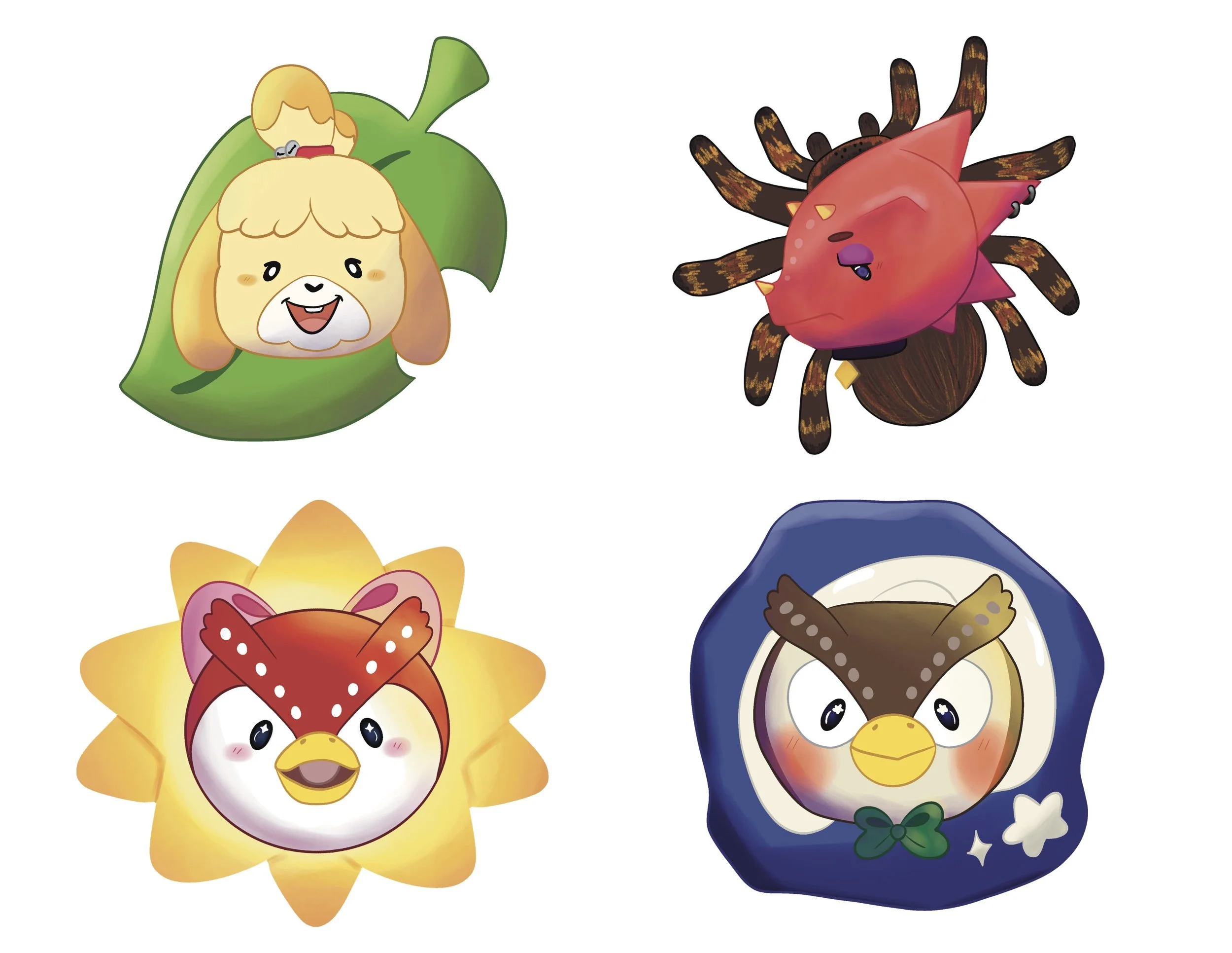 Animal Crossing Acrylic Pin Designs