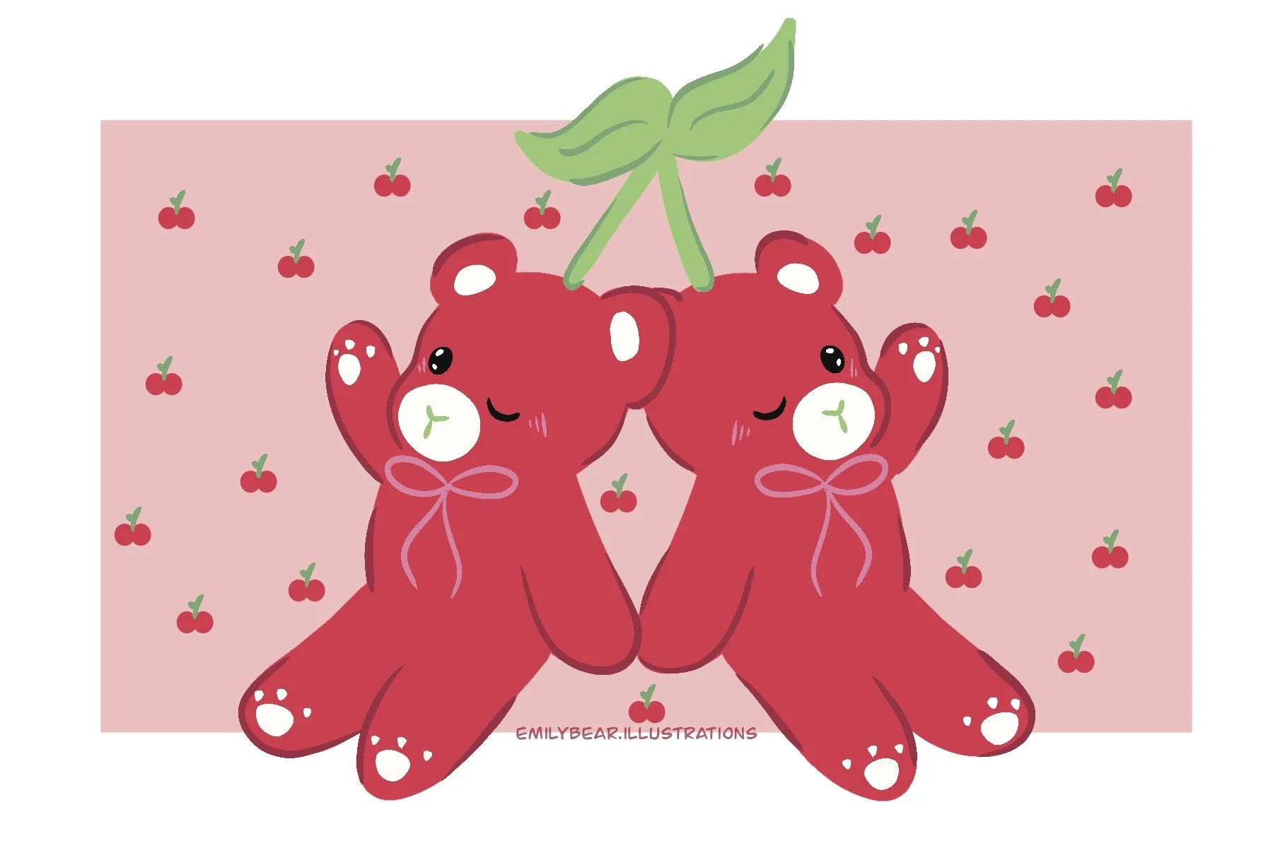 Cherry Bears, Procreate
