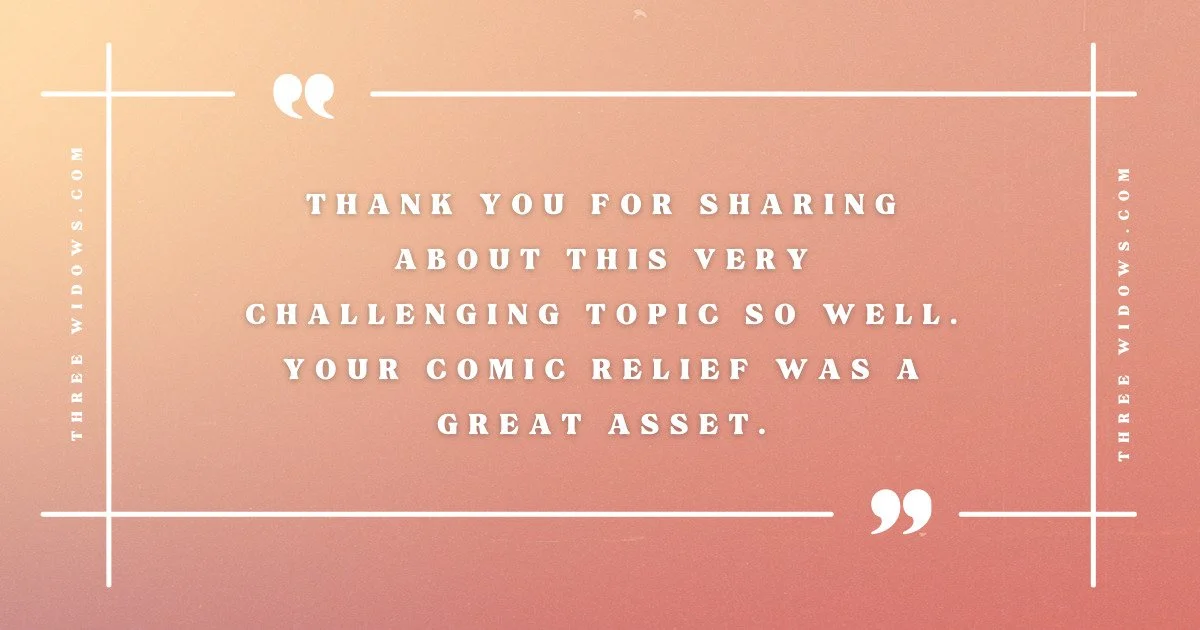 A question we ask at every presentation: "What is one thing about this presentation you would tell someone else?"