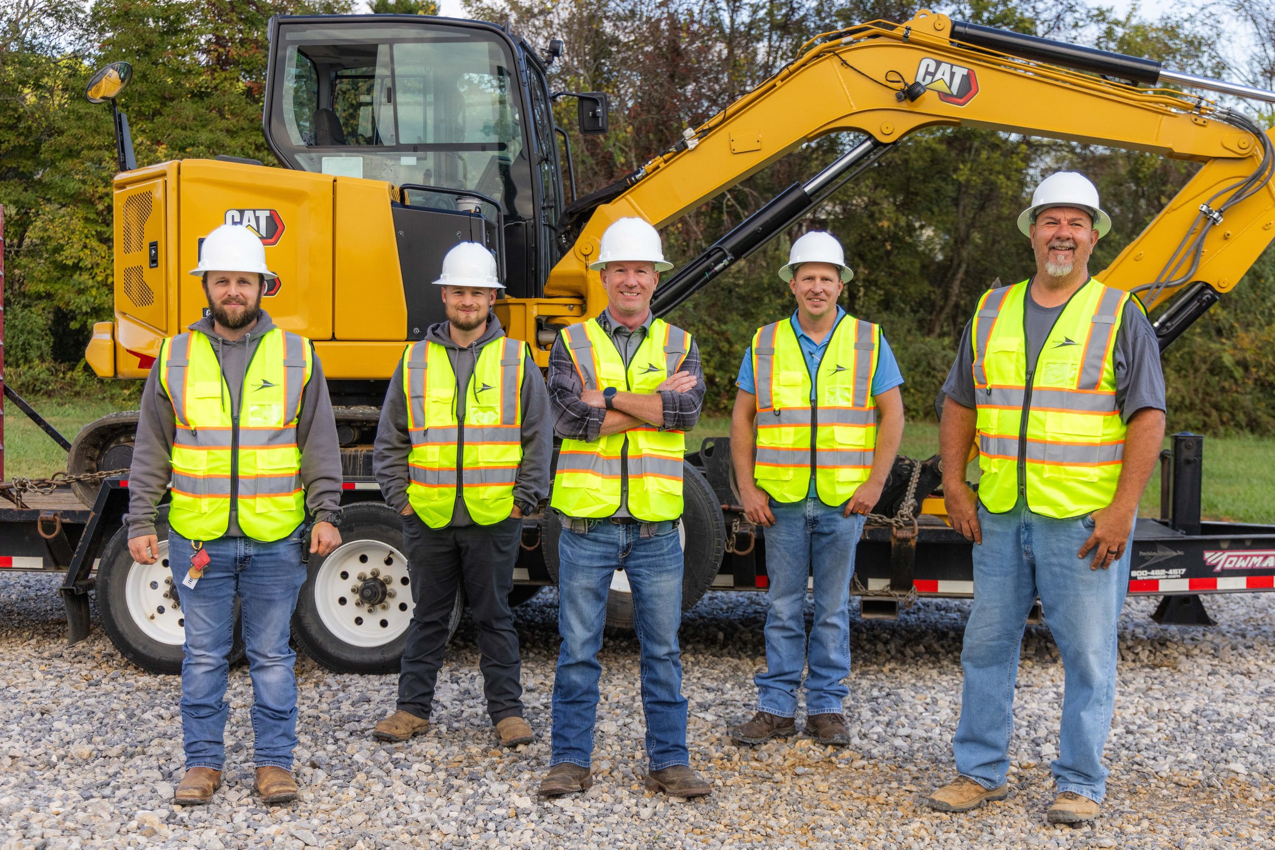 Precision Structures Excavation team in yellow
