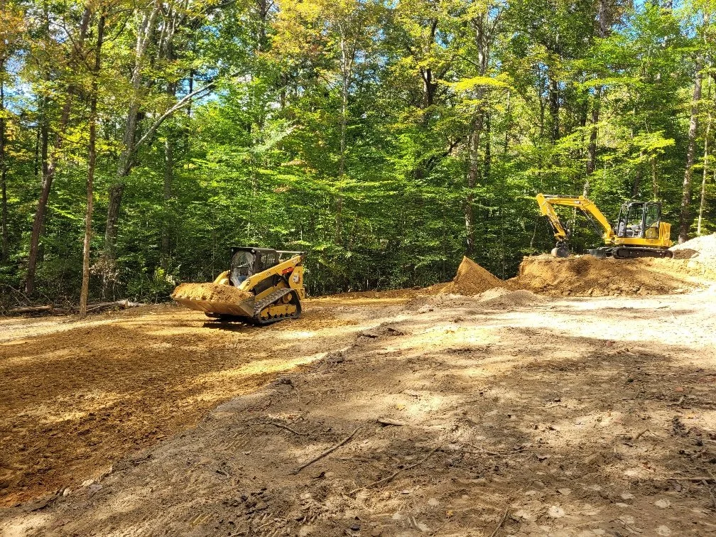 Precision Structures, Inc. dirt division working at an excavation project.