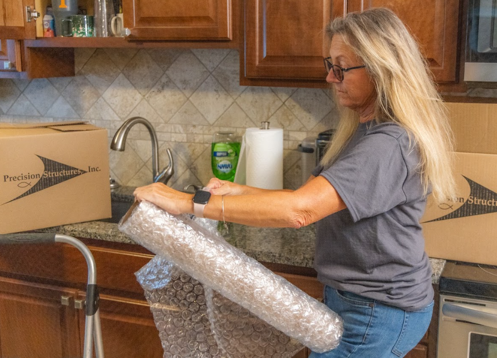 Precision Structures crew providing restoration services in East Tennessee after residential water and fire damage.