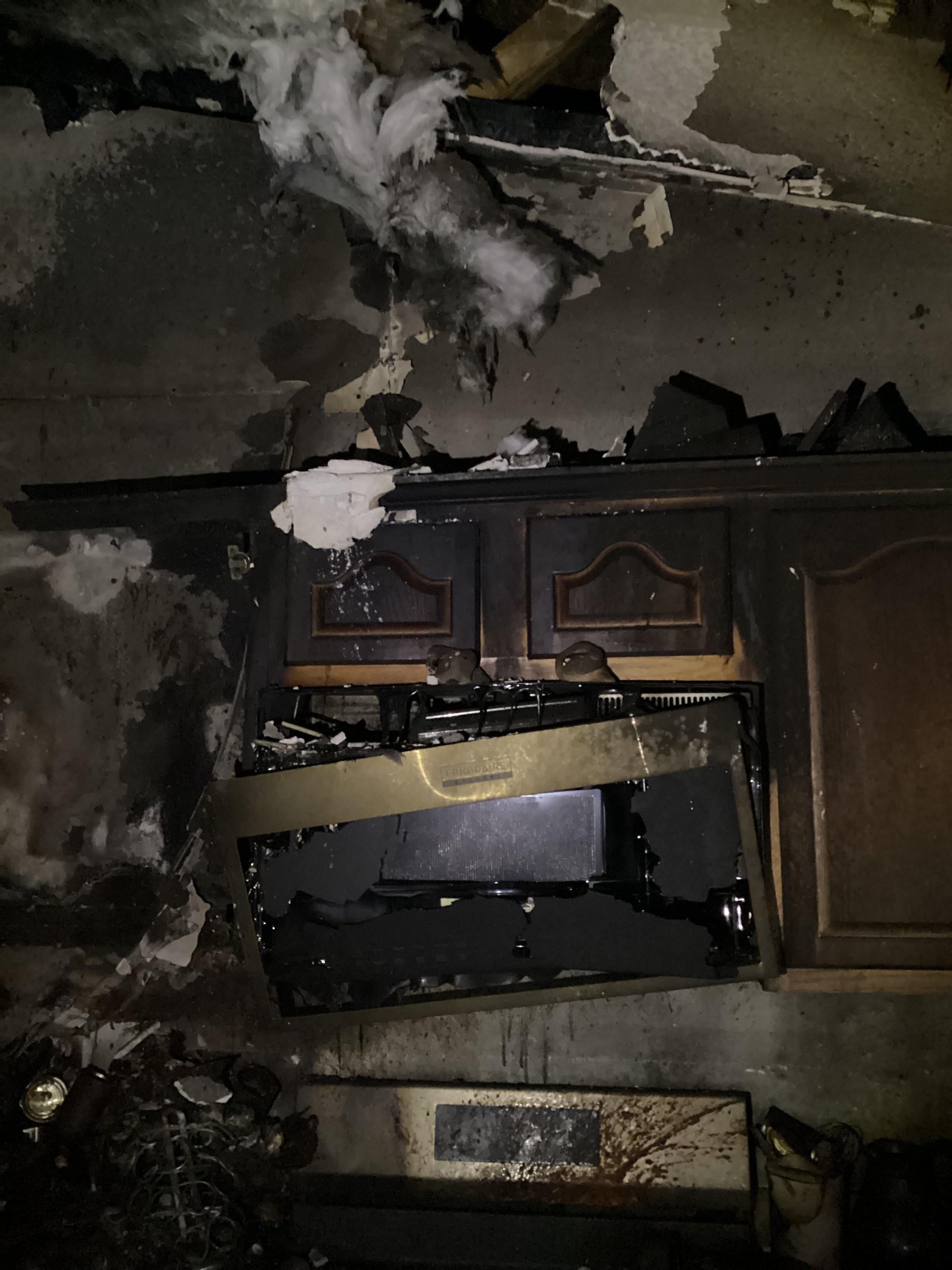 Total Loss in a kitchen from a Precision Structures, Inc. project.