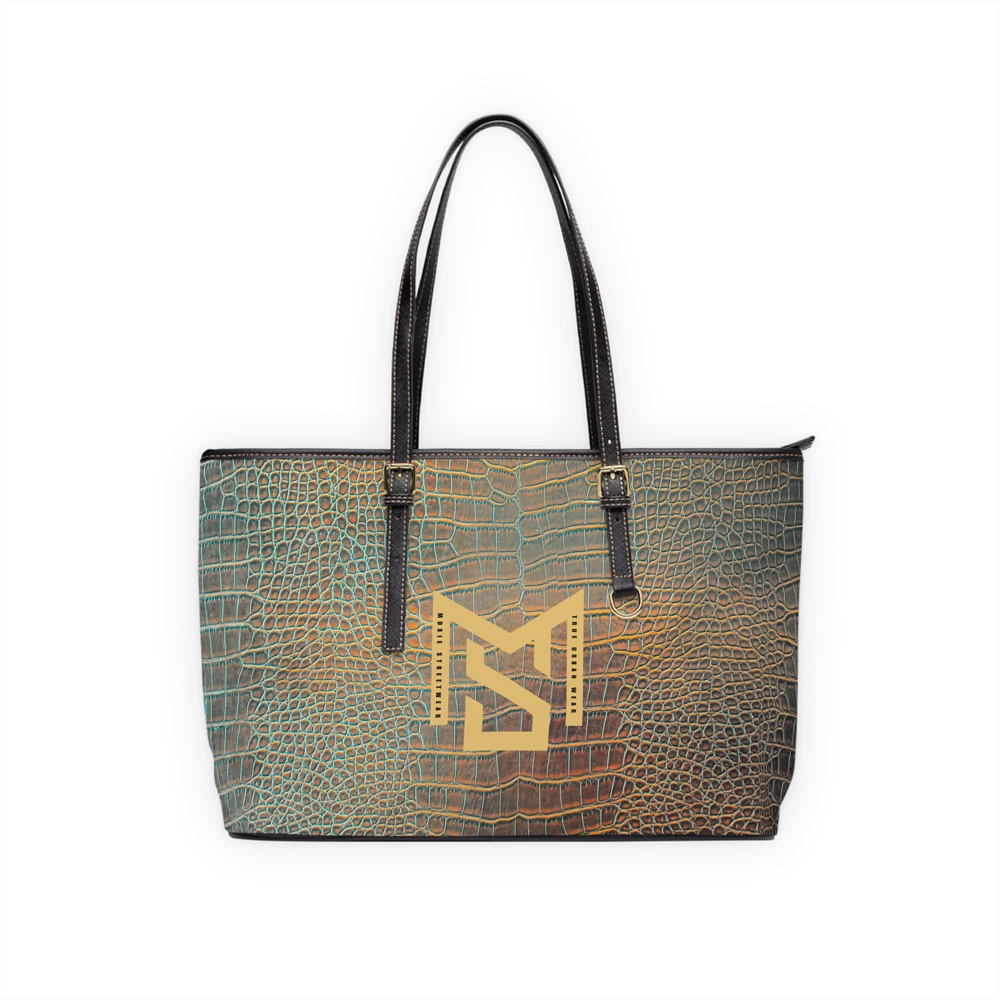 Moxie Wear Shoulder Bag - Stylish and Durable PU Leather Bag with Gold Accents, Available in Two Sizes