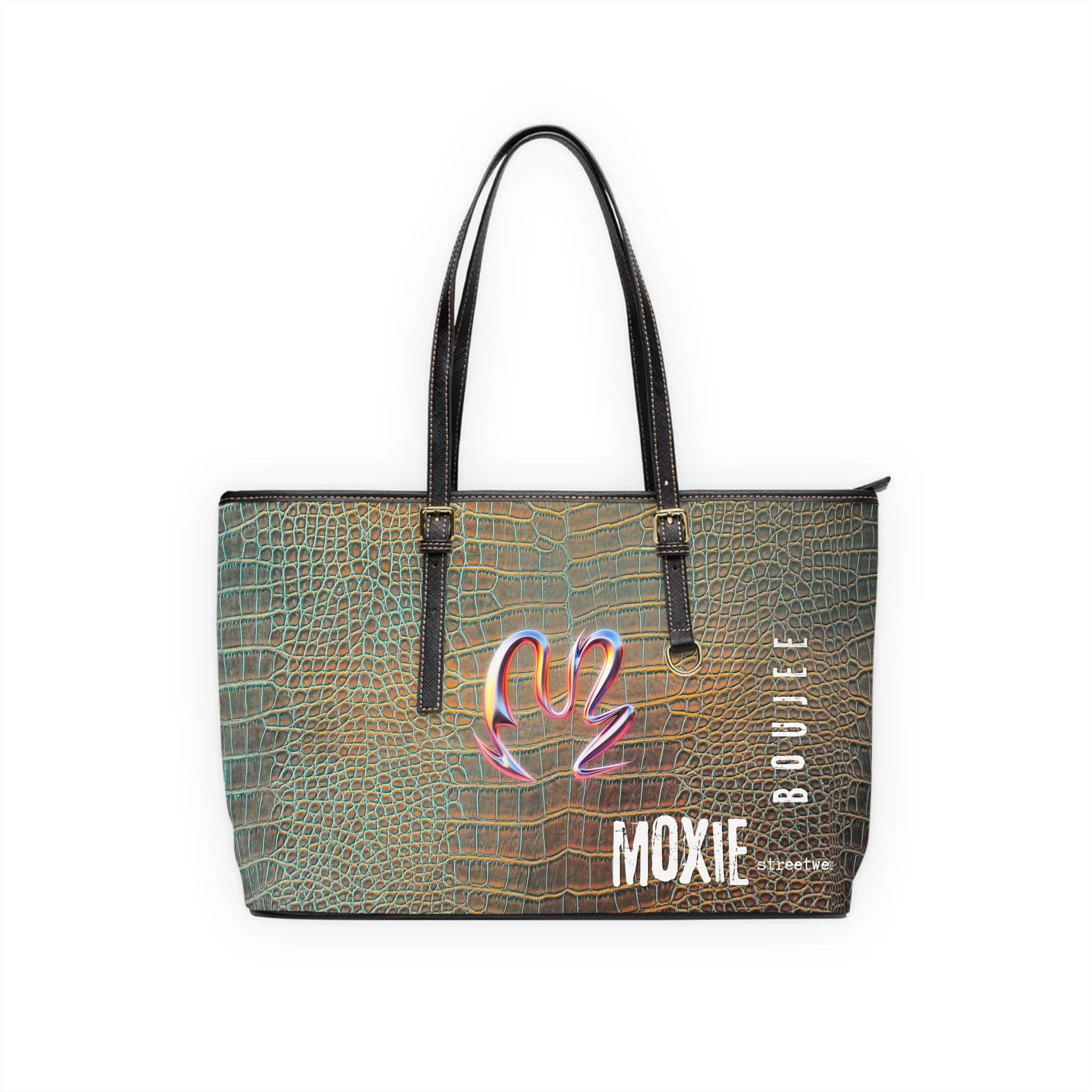Moxie Wear Shoulder Bag - Stylish and Durable PU Leather Bag with Gold Accents, Available in Two Sizes