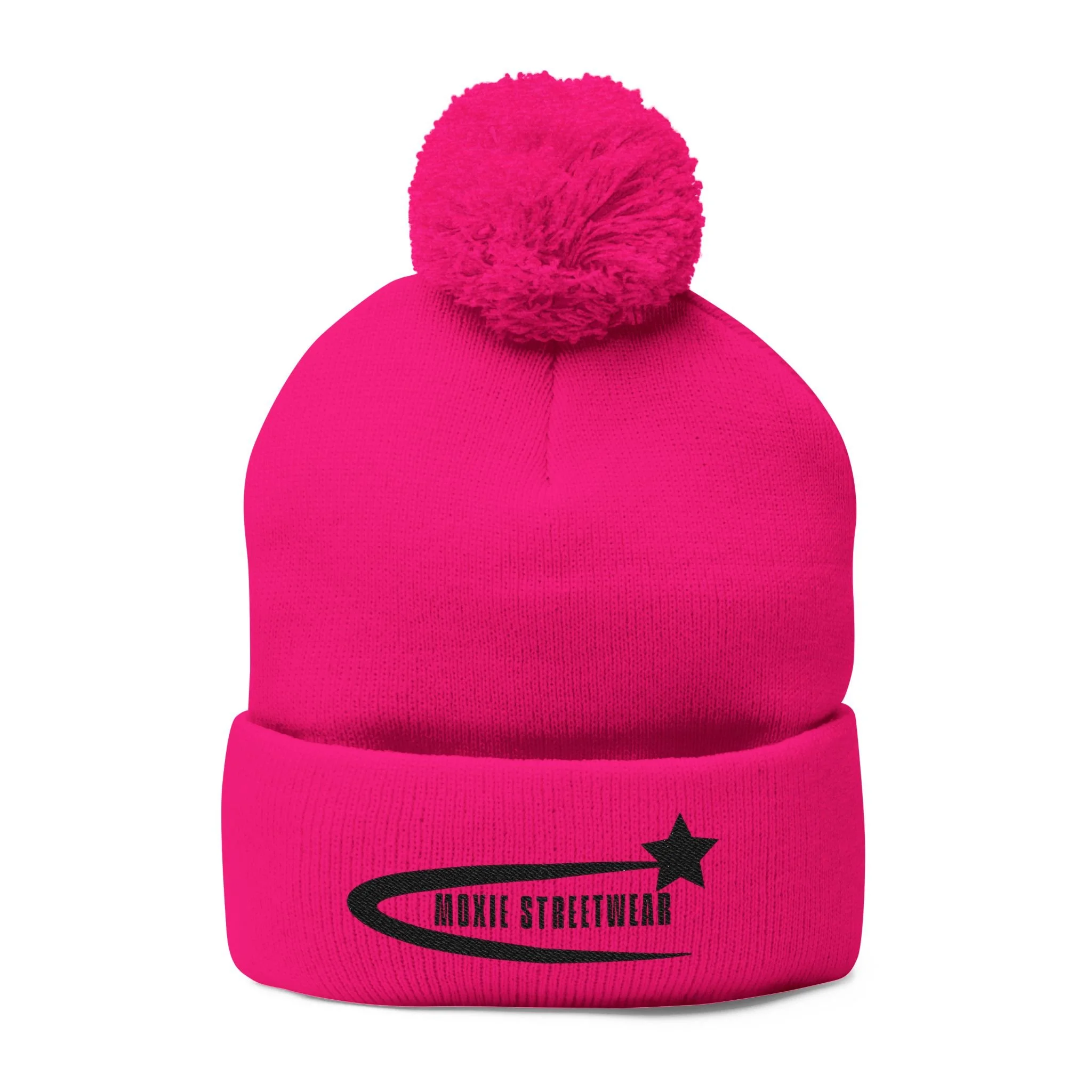 Moxie Warm & Cozy Pom-Pom Knit Cap | Stylish Winter Beanie | Perfect Gift for Cold Weather, Ski Trips, and Casual Outfits