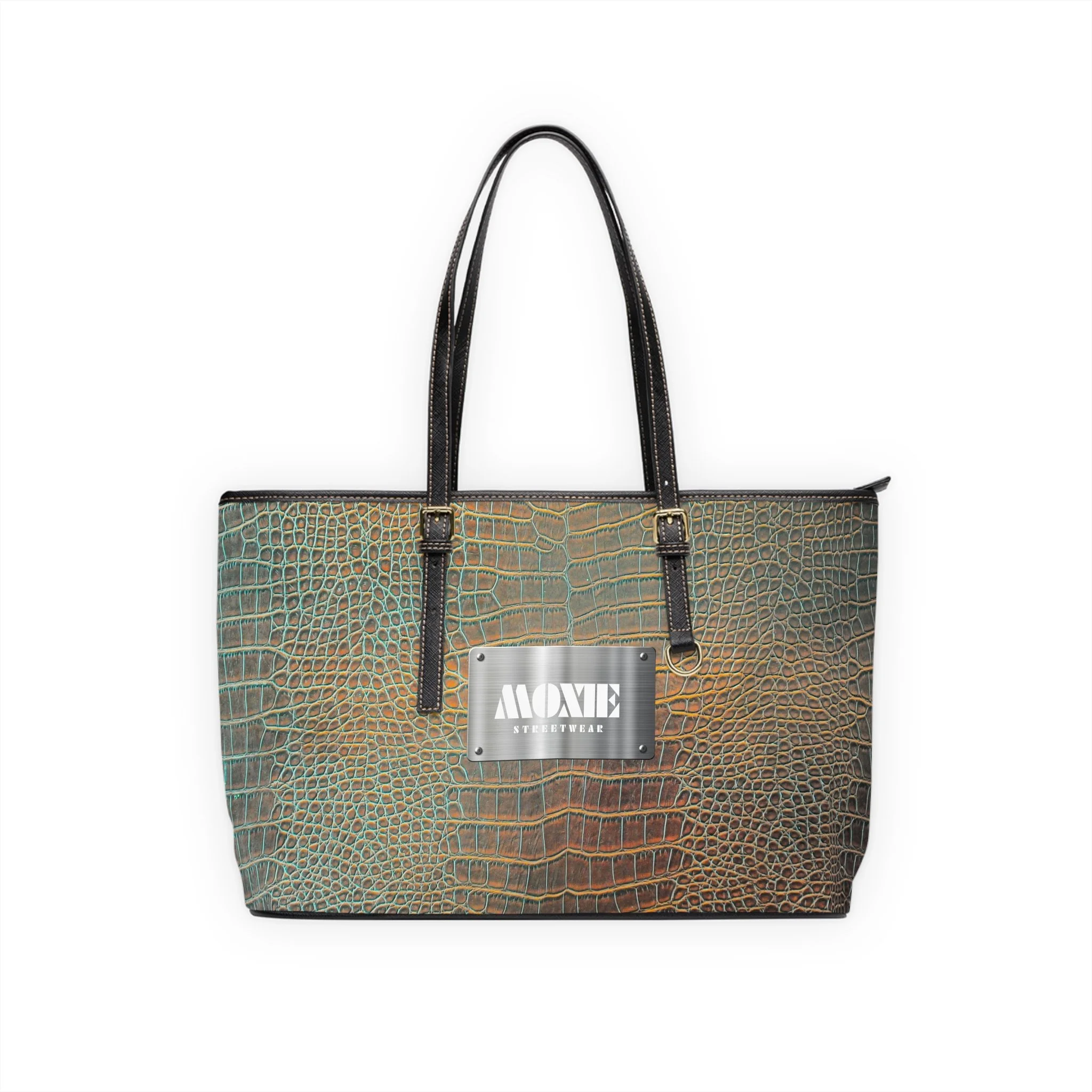 Moxie Wear Shoulder Bag - Stylish and Durable PU Leather Bag with Gold Accents, Available in Two Sizes
