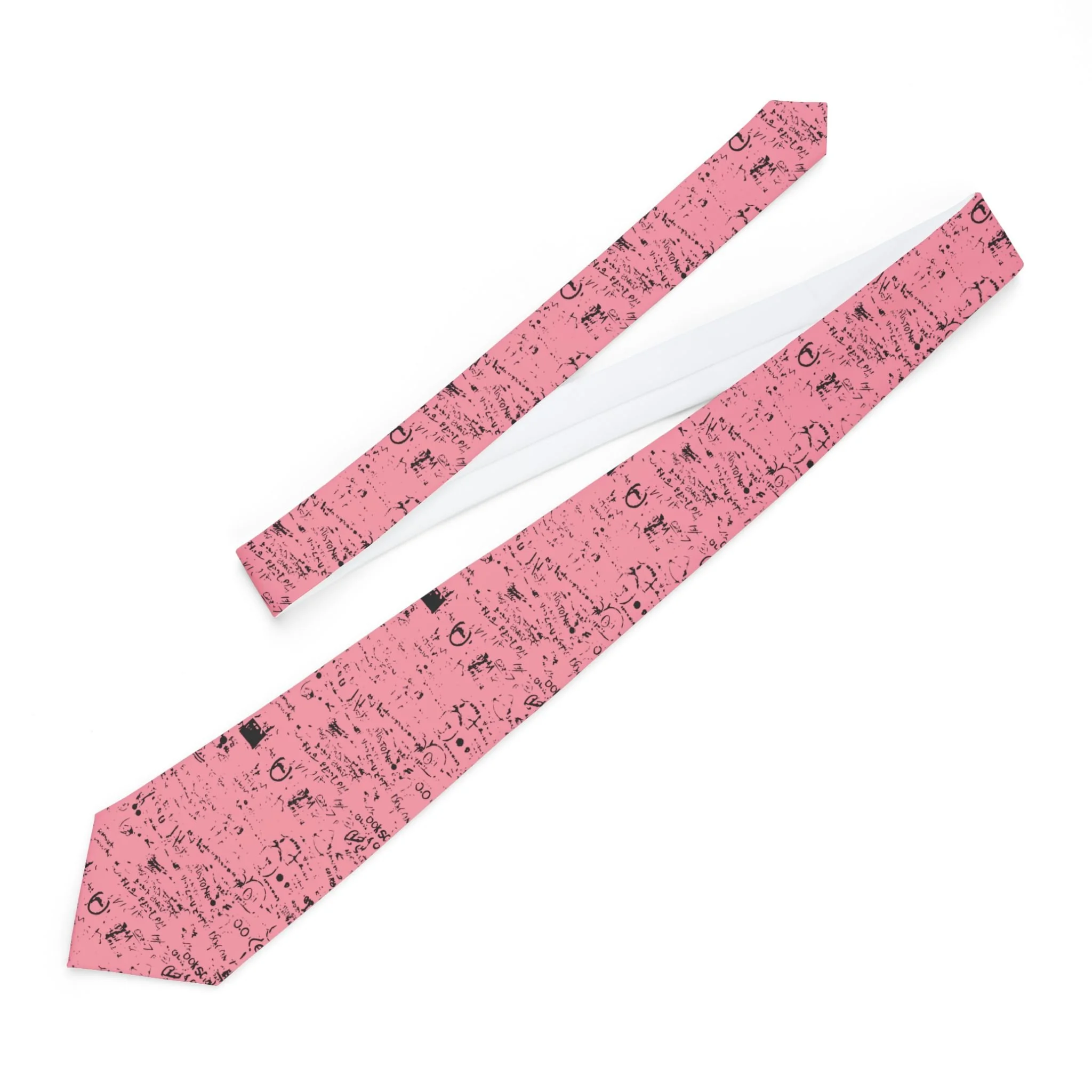 Moxie Necktie - Durable Polyester Material, V-Shaped End, Keeper Loop for Securing Tie Tail, Stylish One-Sided Print