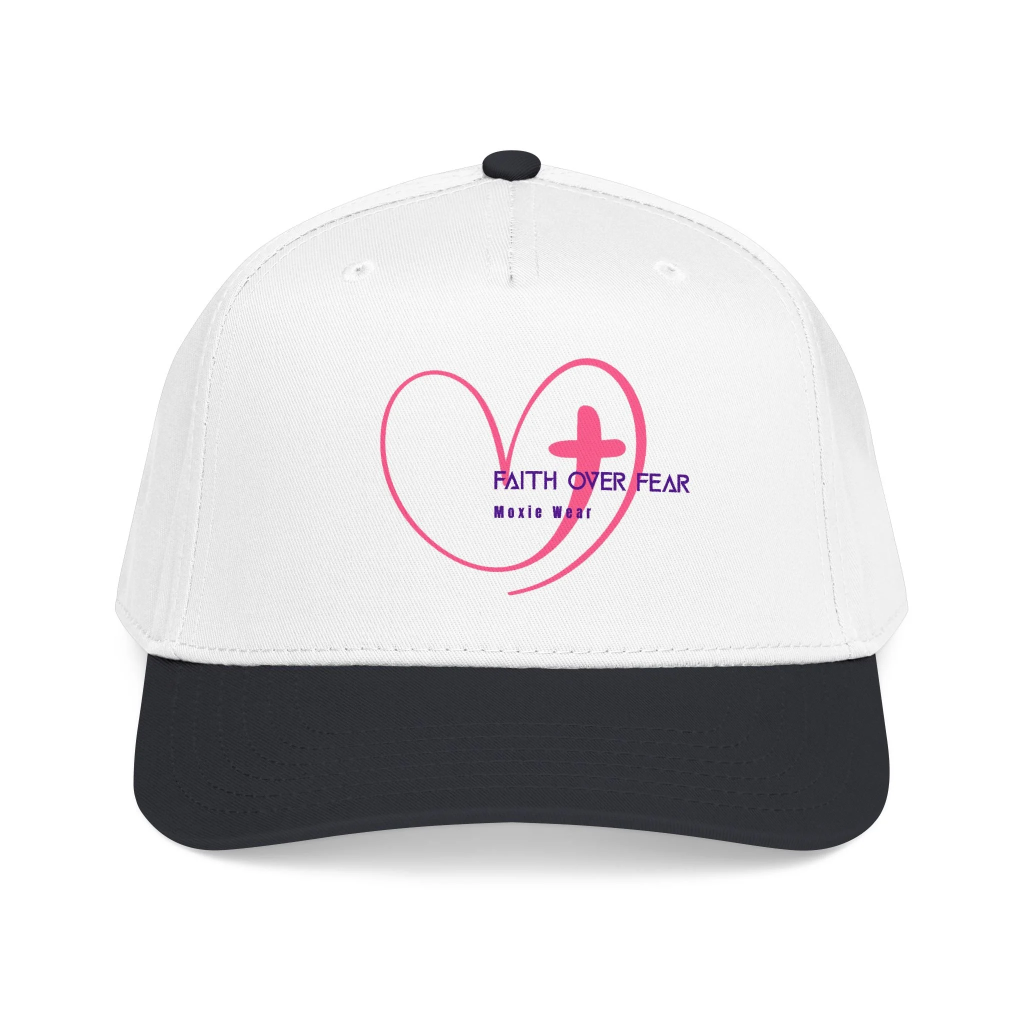 Moxie Mid Profile Christian Faith  Baseball Cap - Structured 5-Panel, Seamless Front, Durable Snap Closure & Breathable Fabric