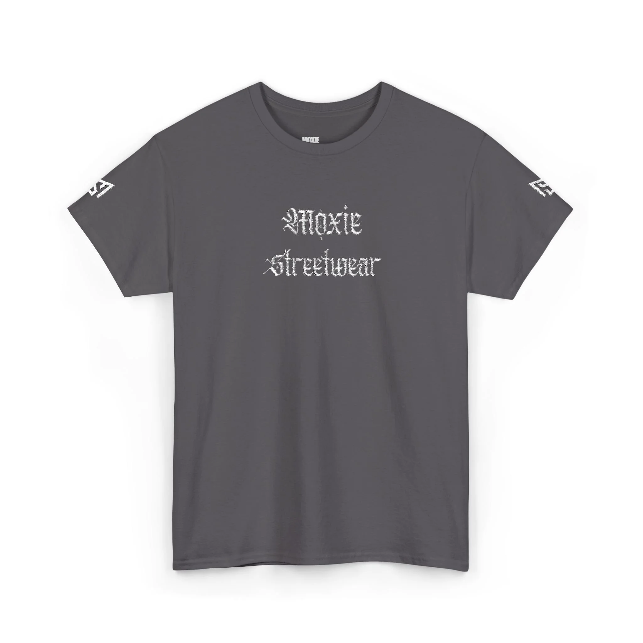 Moxie Embroidered T-Shirt — Premium Midweight 100% Cotton Tee with Tubular Seamless Construction, Ribbed Collar, Shoulder Tape & Refined Embroidery